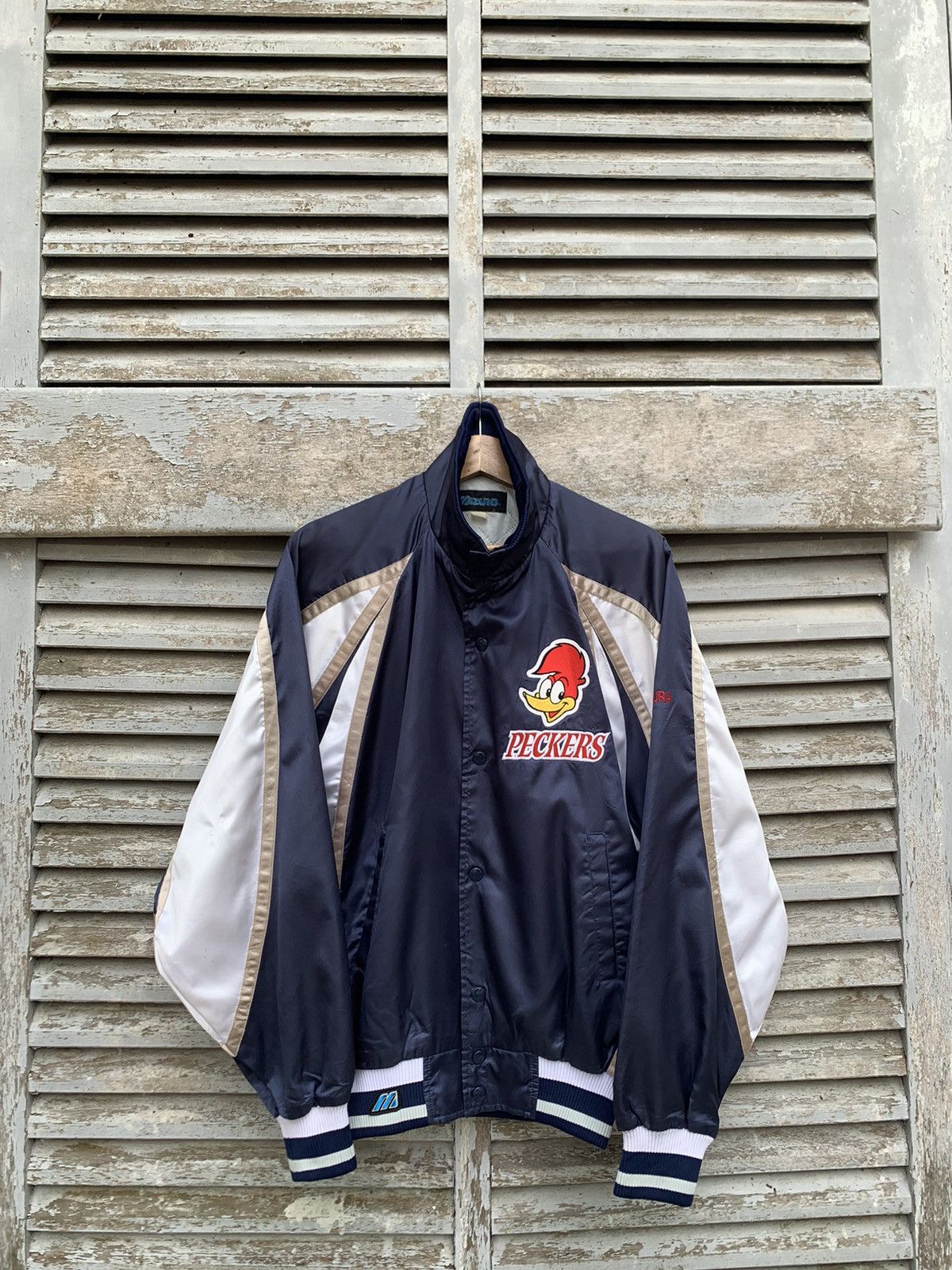Vintage 👹Vintage MIZUNO PACKERS Light Bomber Jacket Size US L / EU 52-54 / 3 - 3 Thumbnail