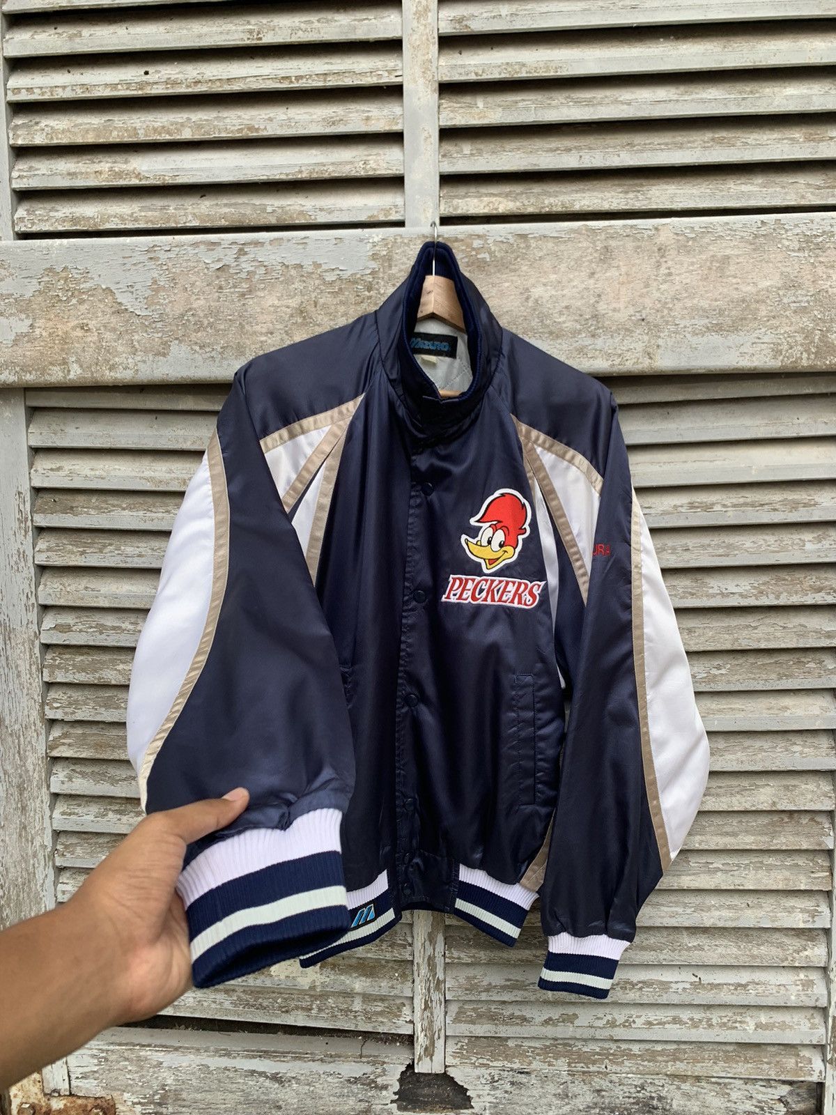 Vintage 👹Vintage MIZUNO PACKERS Light Bomber Jacket Size US L / EU 52-54 / 3 - 6 Thumbnail