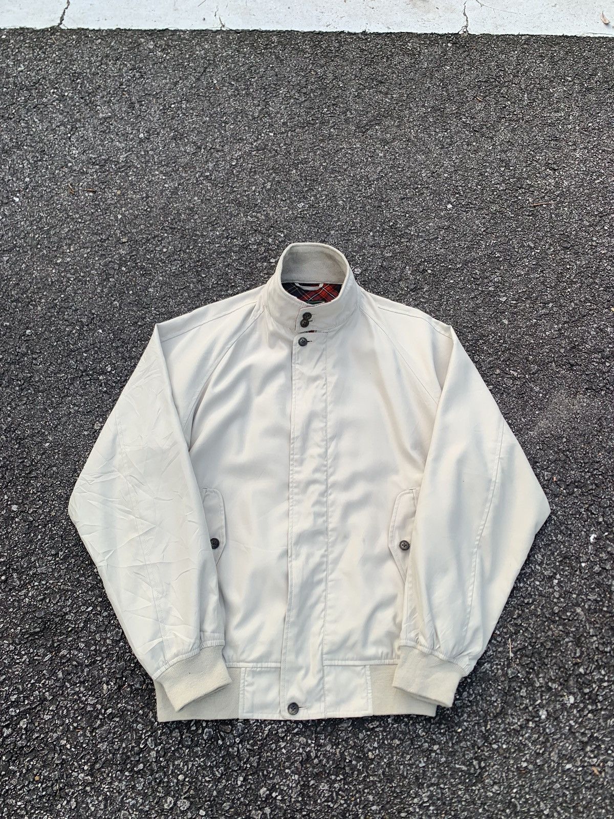 Vintage HUNTINGTON CLUB CREAM BOMBER JACKET Size US M / EU 48-50 / 2 - 5 Thumbnail