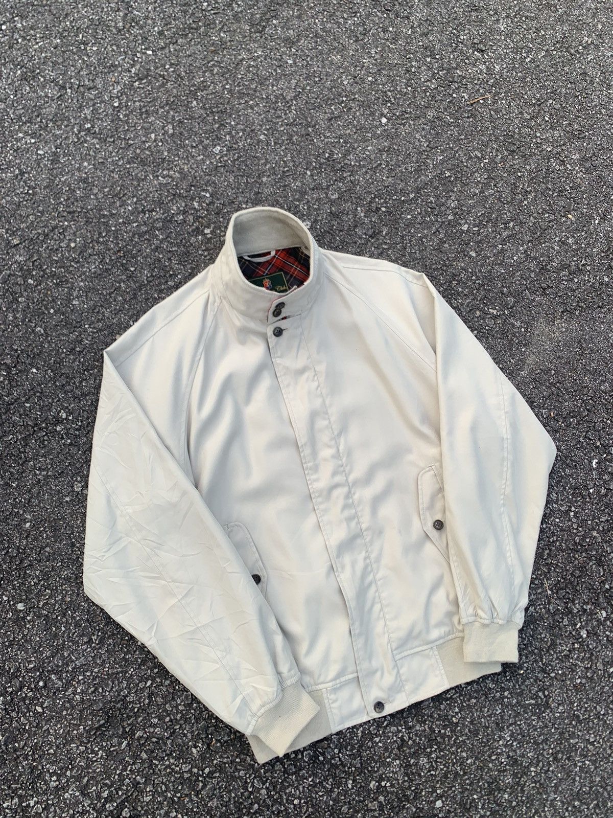 Vintage HUNTINGTON CLUB CREAM BOMBER JACKET Size US M / EU 48-50 / 2 - 2 Thumbnail