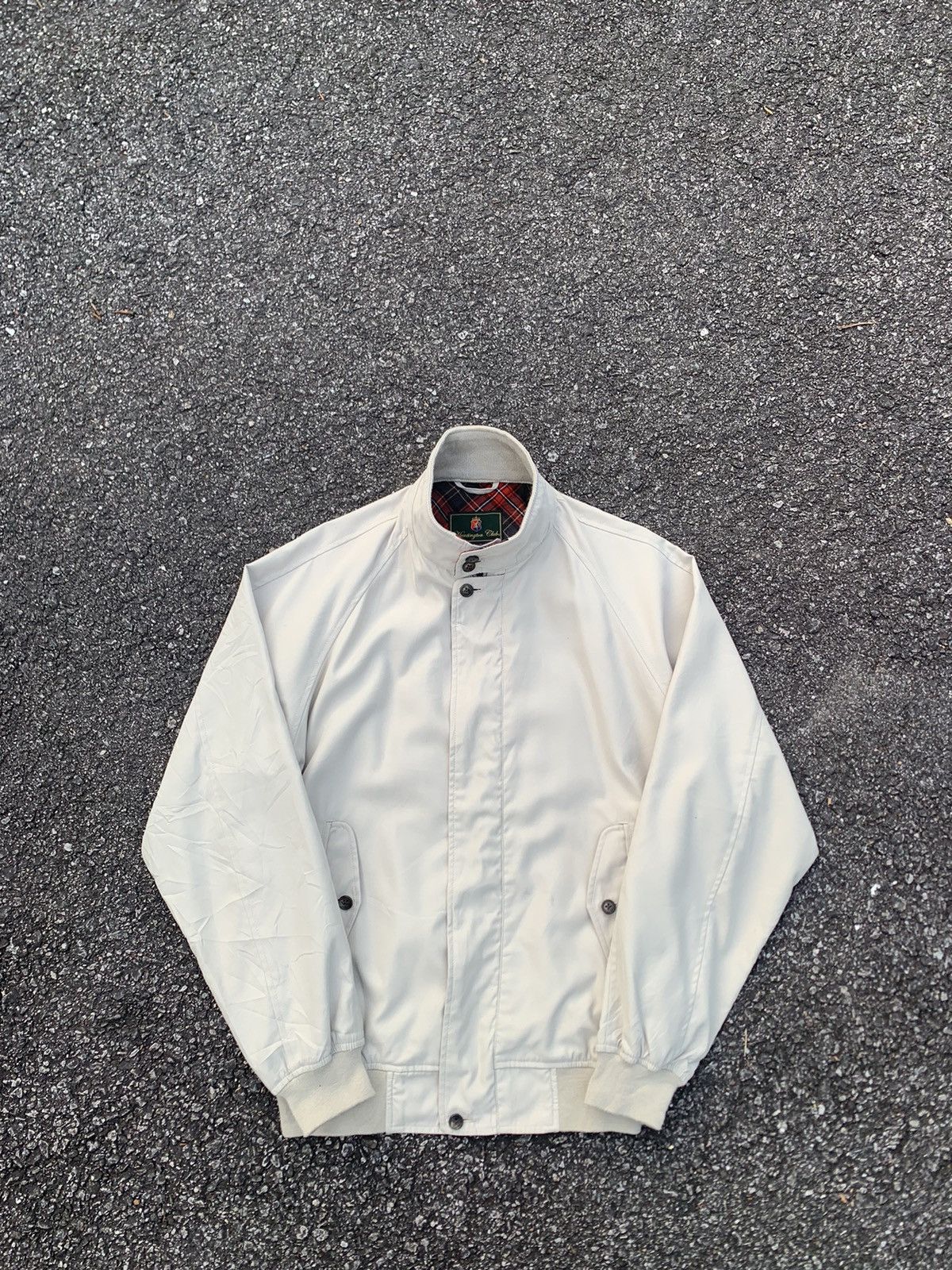 Vintage HUNTINGTON CLUB CREAM BOMBER JACKET Size US M / EU 48-50 / 2 - 4 Thumbnail