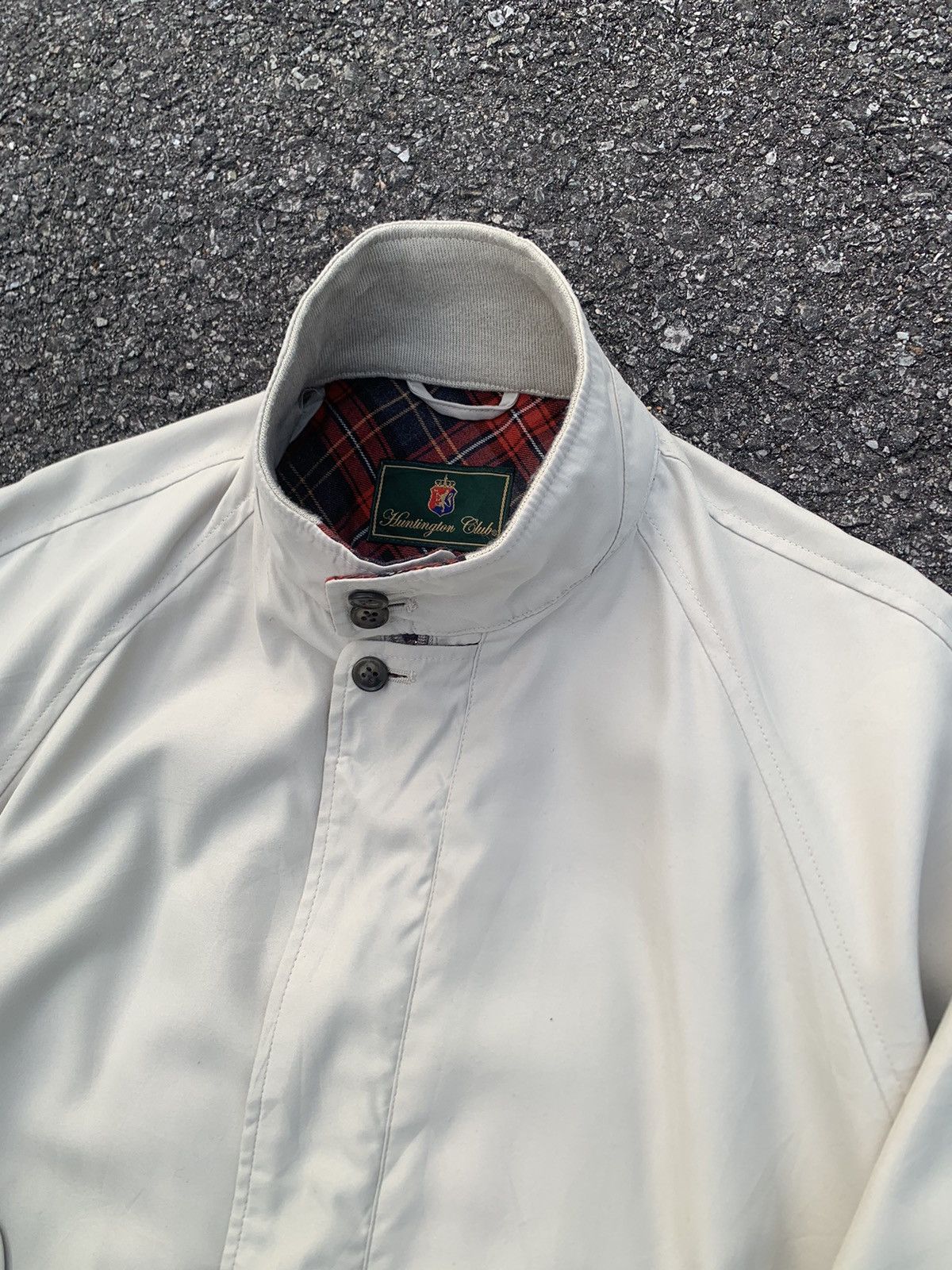 Vintage HUNTINGTON CLUB CREAM BOMBER JACKET Size US M / EU 48-50 / 2 - 6 Thumbnail