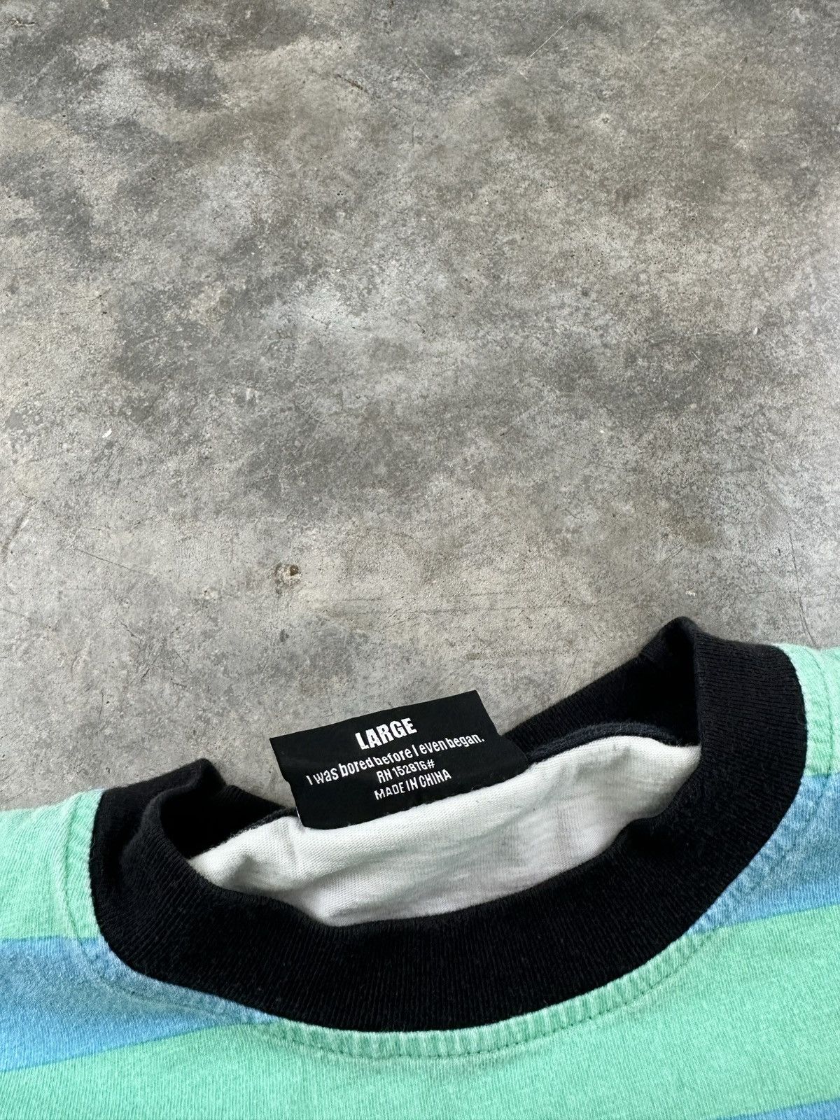 Pleasures Pleasures Striped Embroidered Oval Logo Ringer Tee Sz. Large Size US L / EU 52-54 / 3 - 4 Thumbnail