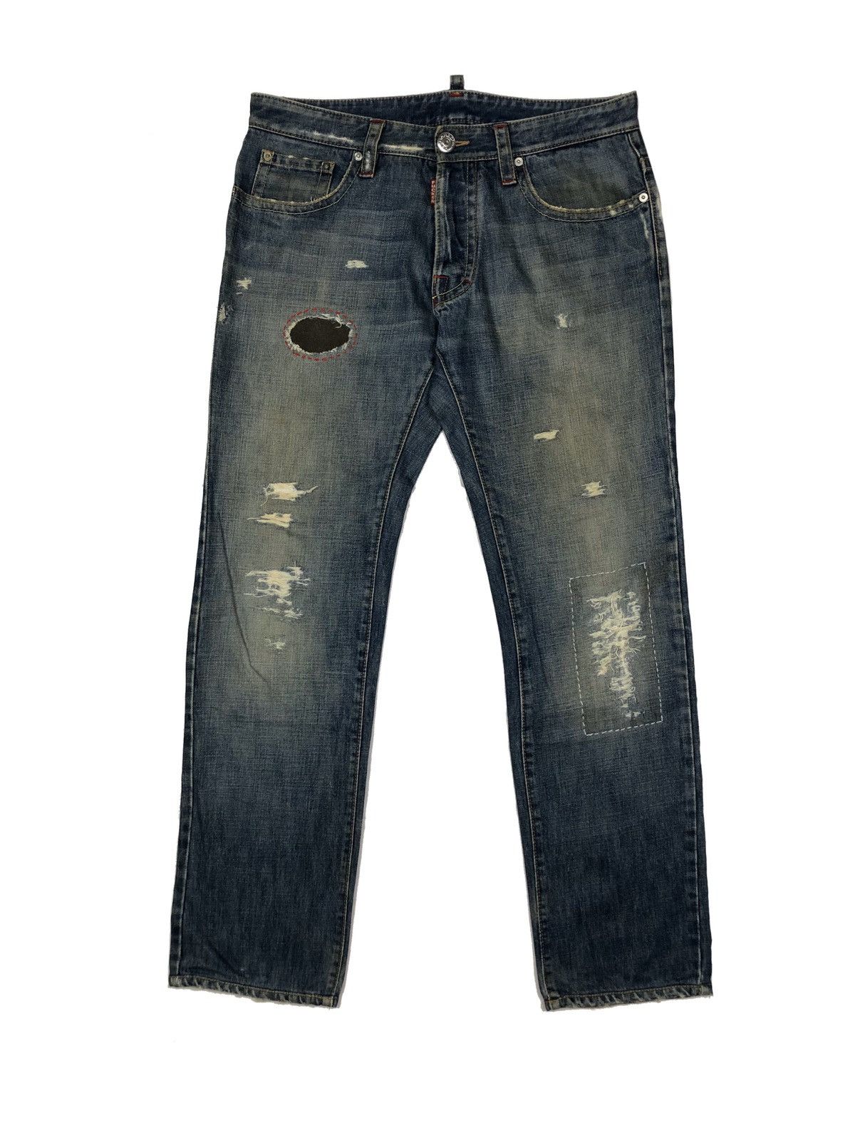 Distressed Patchwork Fucker Jeans