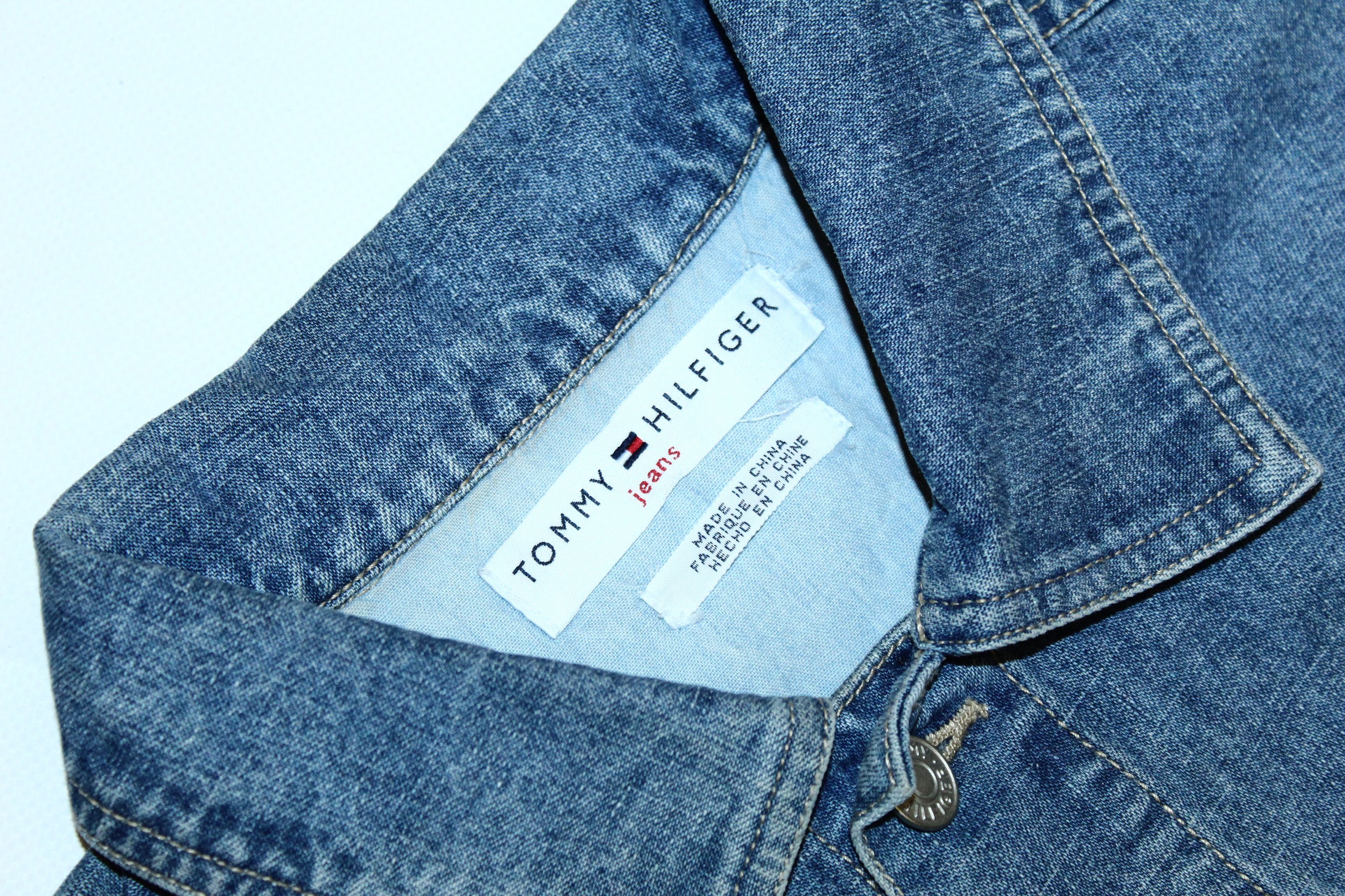 Tommy Hilfiger Tommy Hilfiger USA Flag Big Back Logo Stonewash Denim Jacket Size US M / EU 48-50 / 2 - 4 Thumbnail