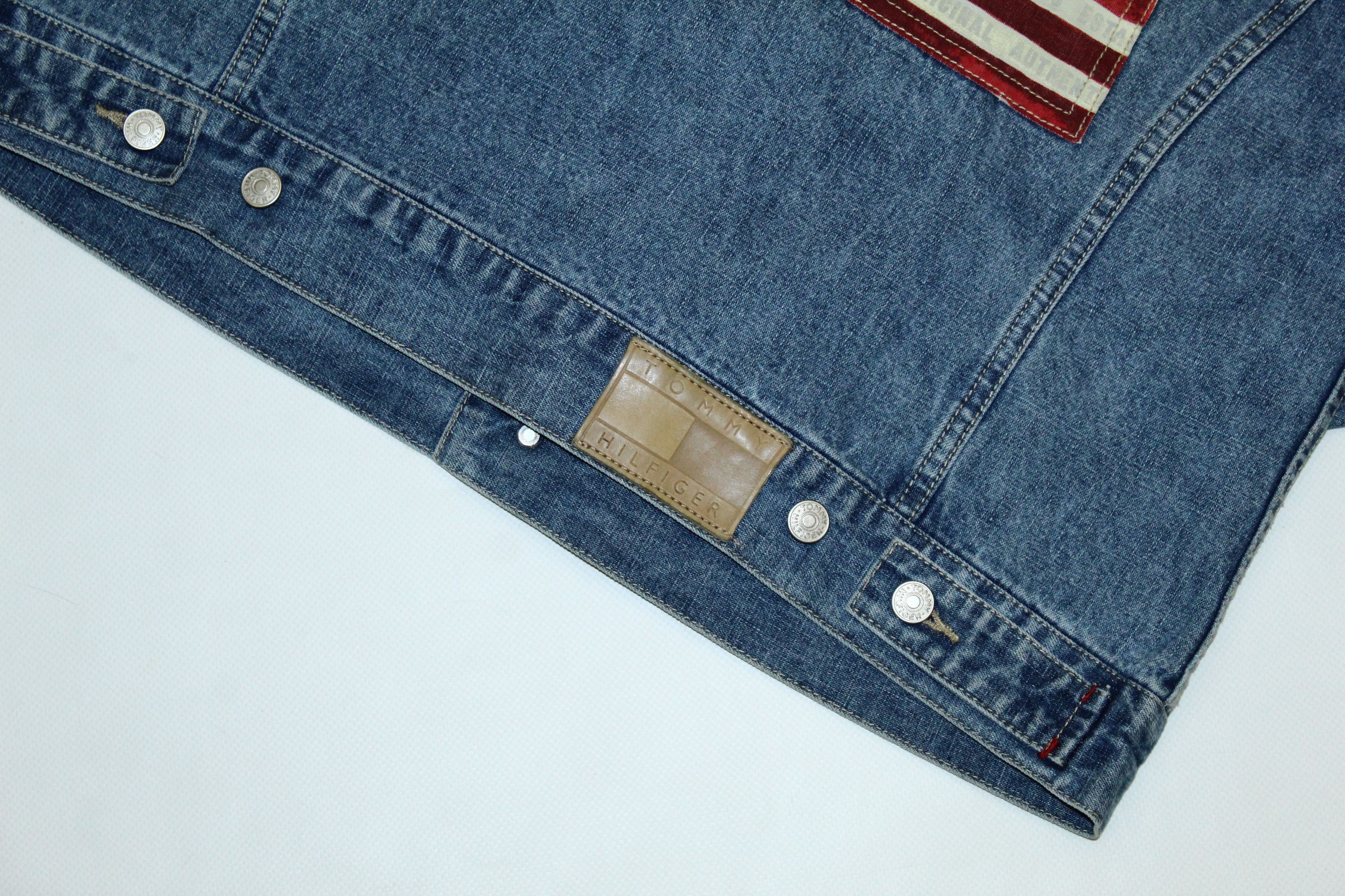 Tommy Hilfiger Tommy Hilfiger USA Flag Big Back Logo Stonewash Denim Jacket Size US M / EU 48-50 / 2 - 7 Thumbnail