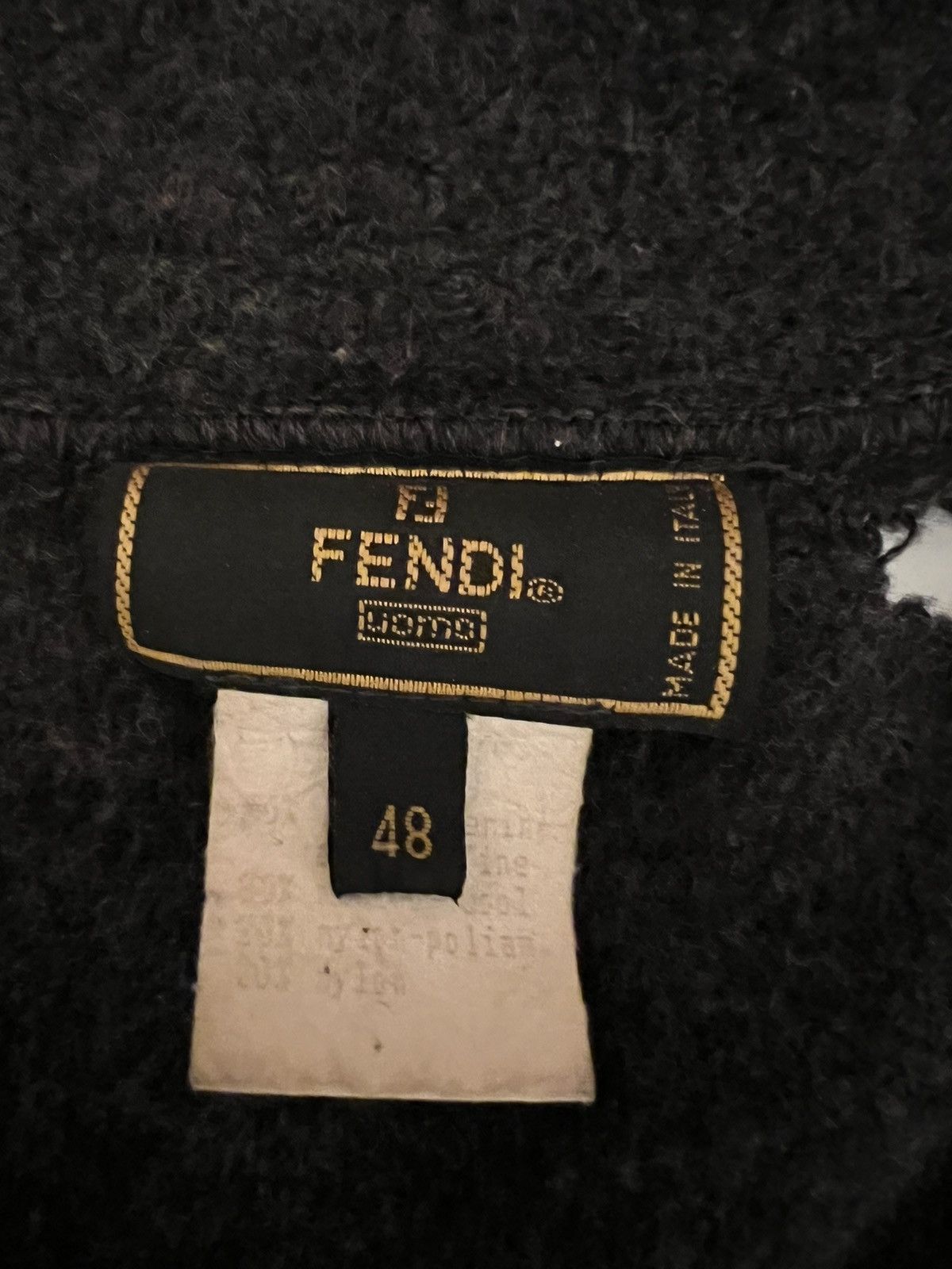 Fendi Vintage Luxury FENDI Black Wool Button Cardigan - 50 M/L Size US M / EU 48-50 / 2 - 5 Thumbnail