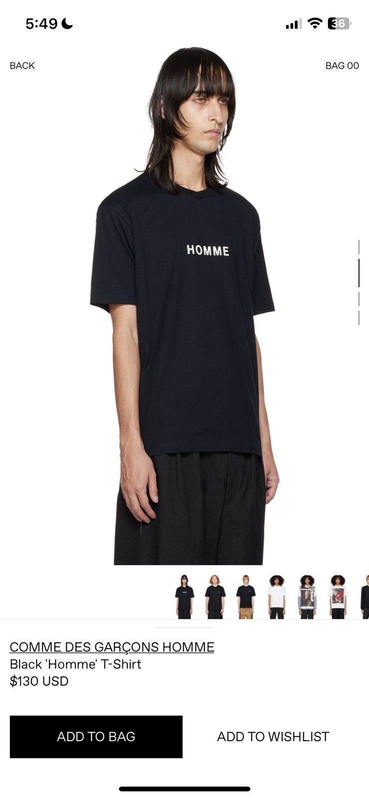 Comme des Garcons Homme Comme Des Garcoms homme tee Size US S / EU 44-46 / 1 - 2 Thumbnail