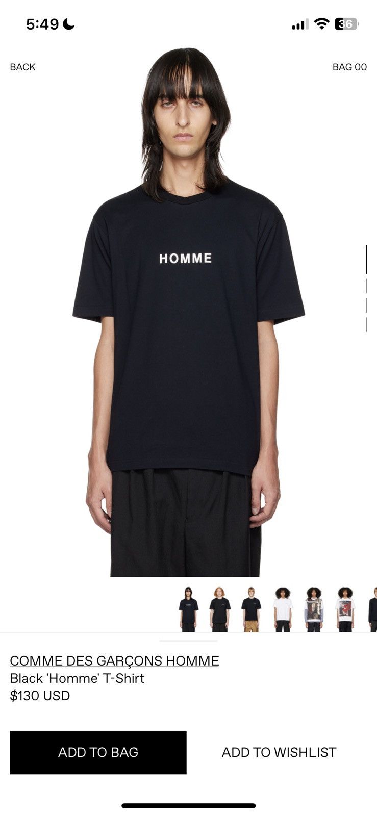Comme des Garcons Homme Comme Des Garcoms homme tee Size US S / EU 44-46 / 1 - 1 Thumbnail