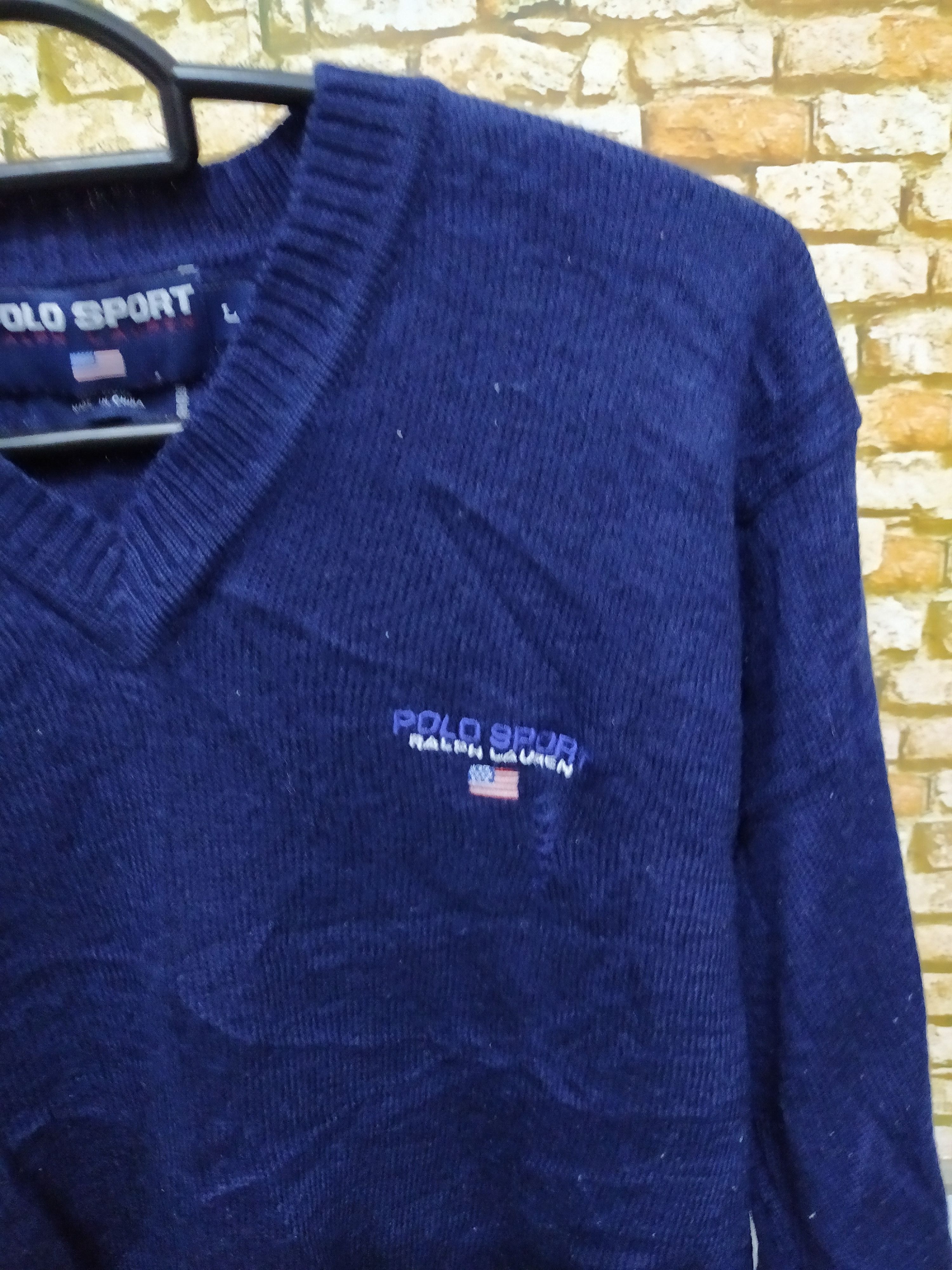 Polo Ralph Lauren × Vintage 90s POLO SPORTSMAN RALPH LAUREN KNITWEAR SWEATER (B735) Size US L / EU 52-54 / 3 - 4 Thumbnail