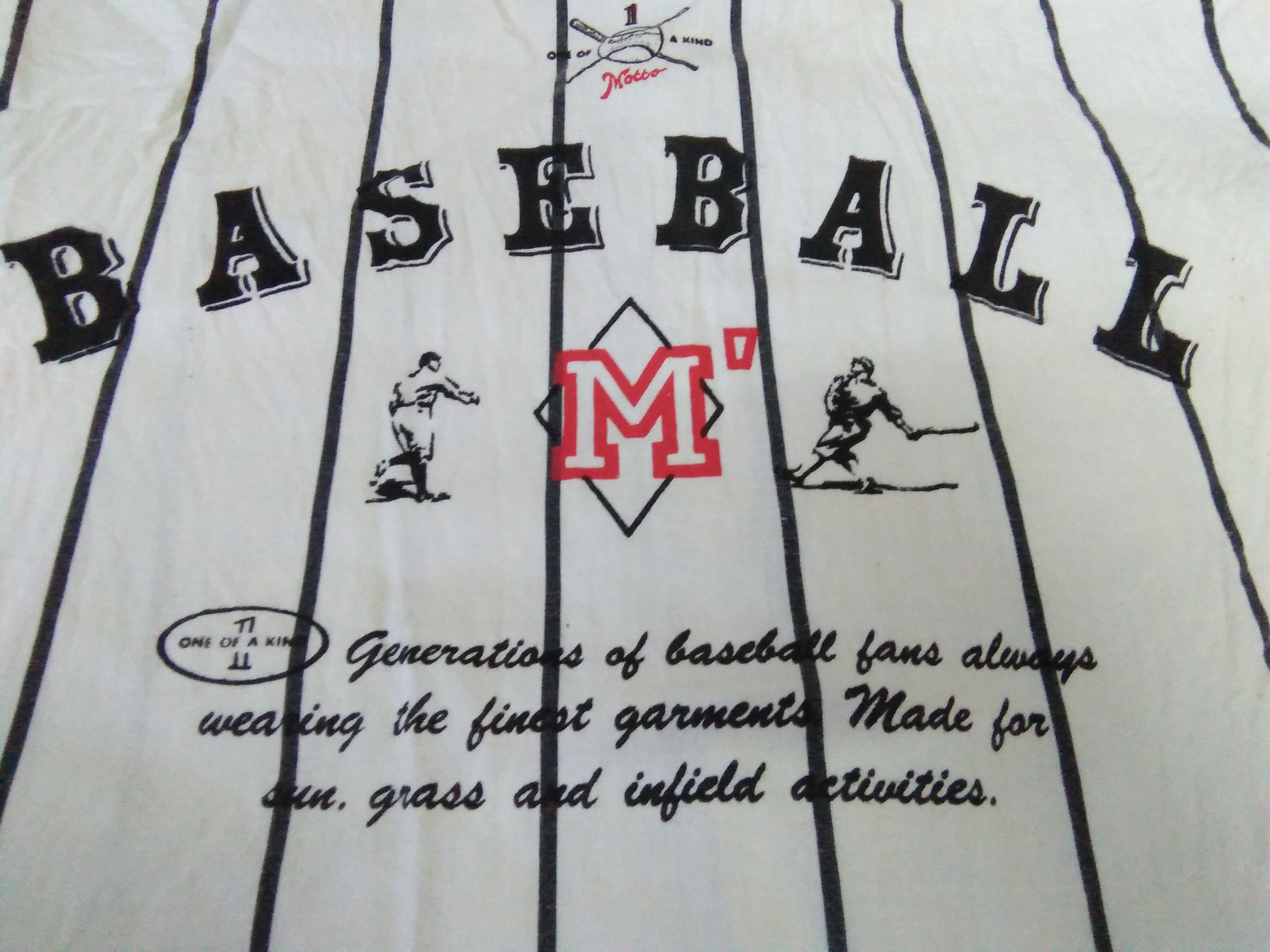 Japanese Brand × Vintage BASEBALL MOTTO REDDIT SHIRT VTG PIT 18 (A814) Size US M / EU 48-50 / 2 - 4 Thumbnail