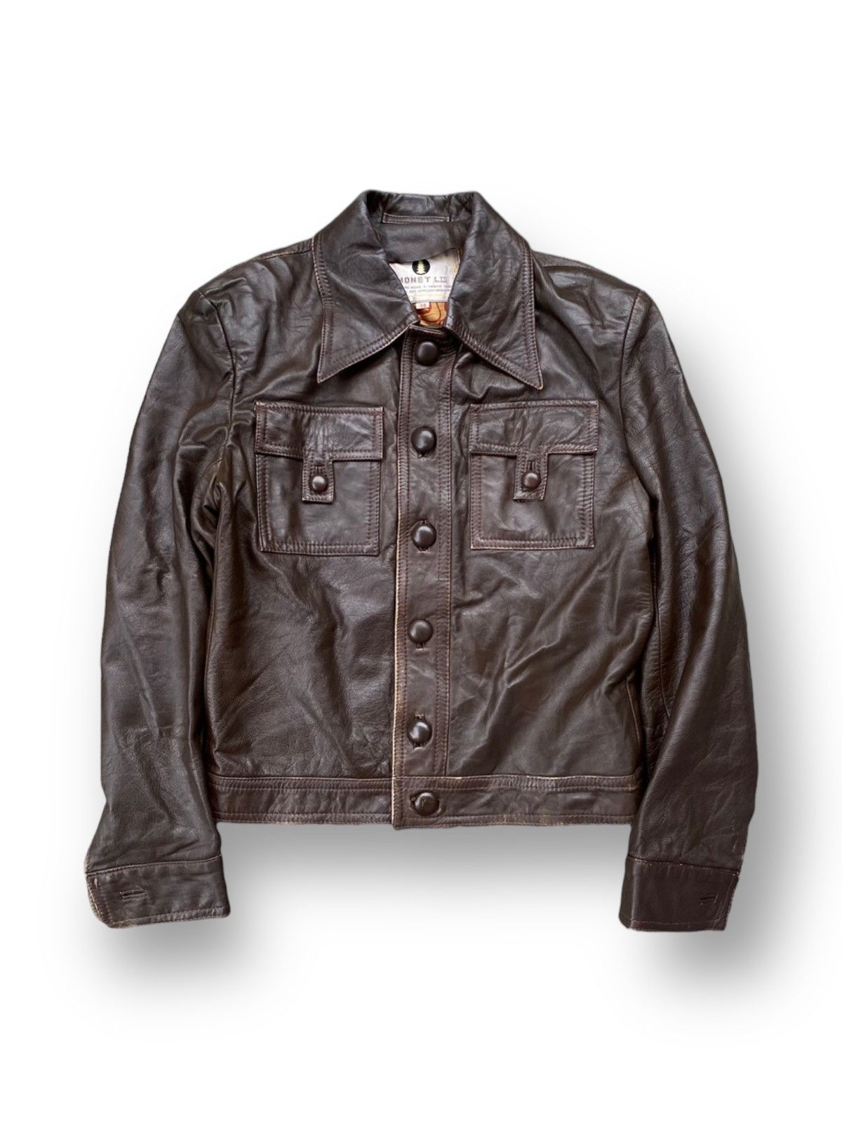 Japanese Brand Genuine Leather Biker Jacket Motorcyle Vintage Japan. #A1 Size US M / EU 48-50 / 2 - 1 Thumbnail