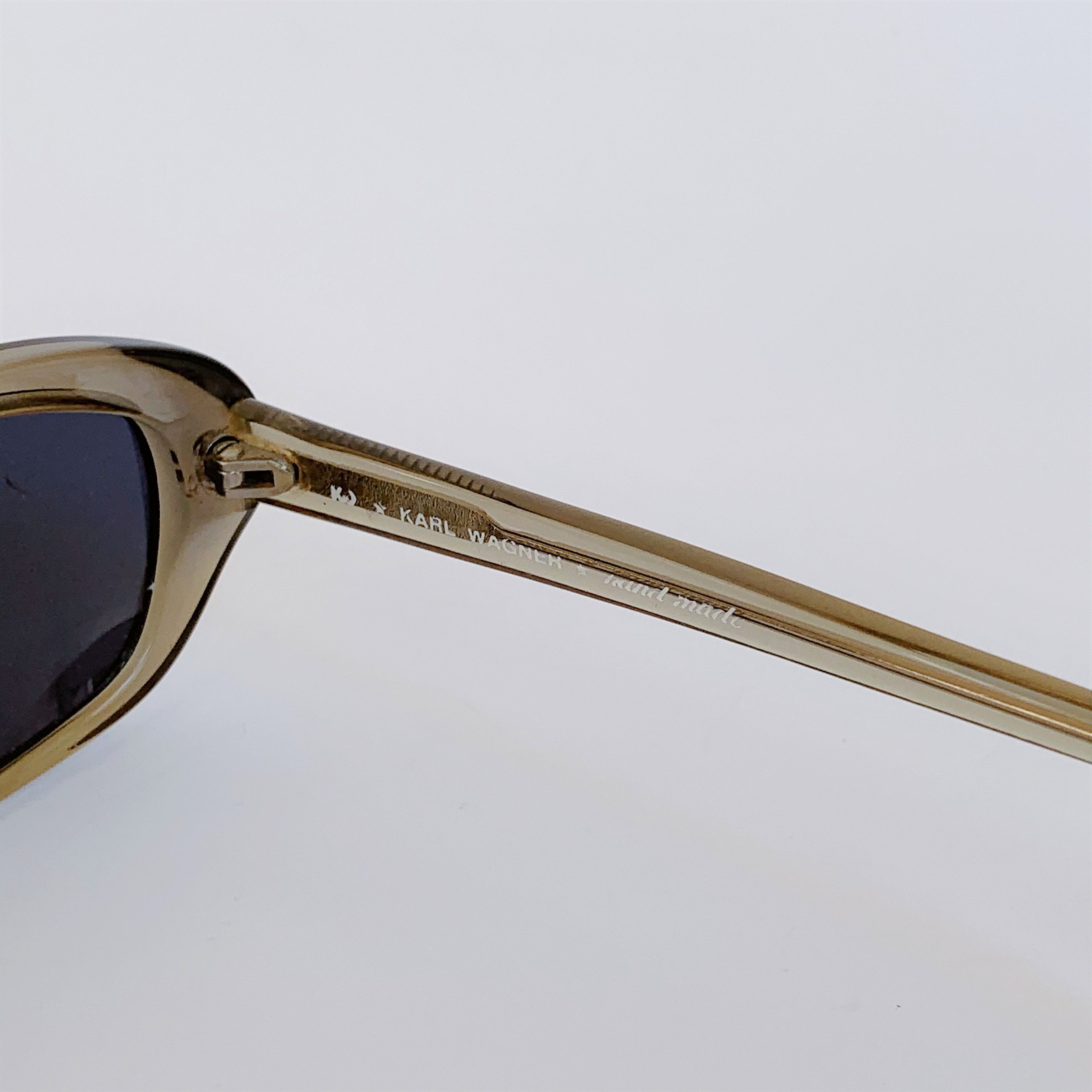 Vintage Karl Wagner Vintage Rectangle Sunglasses Clear Green 00's Size ONE SIZE - 7 Thumbnail