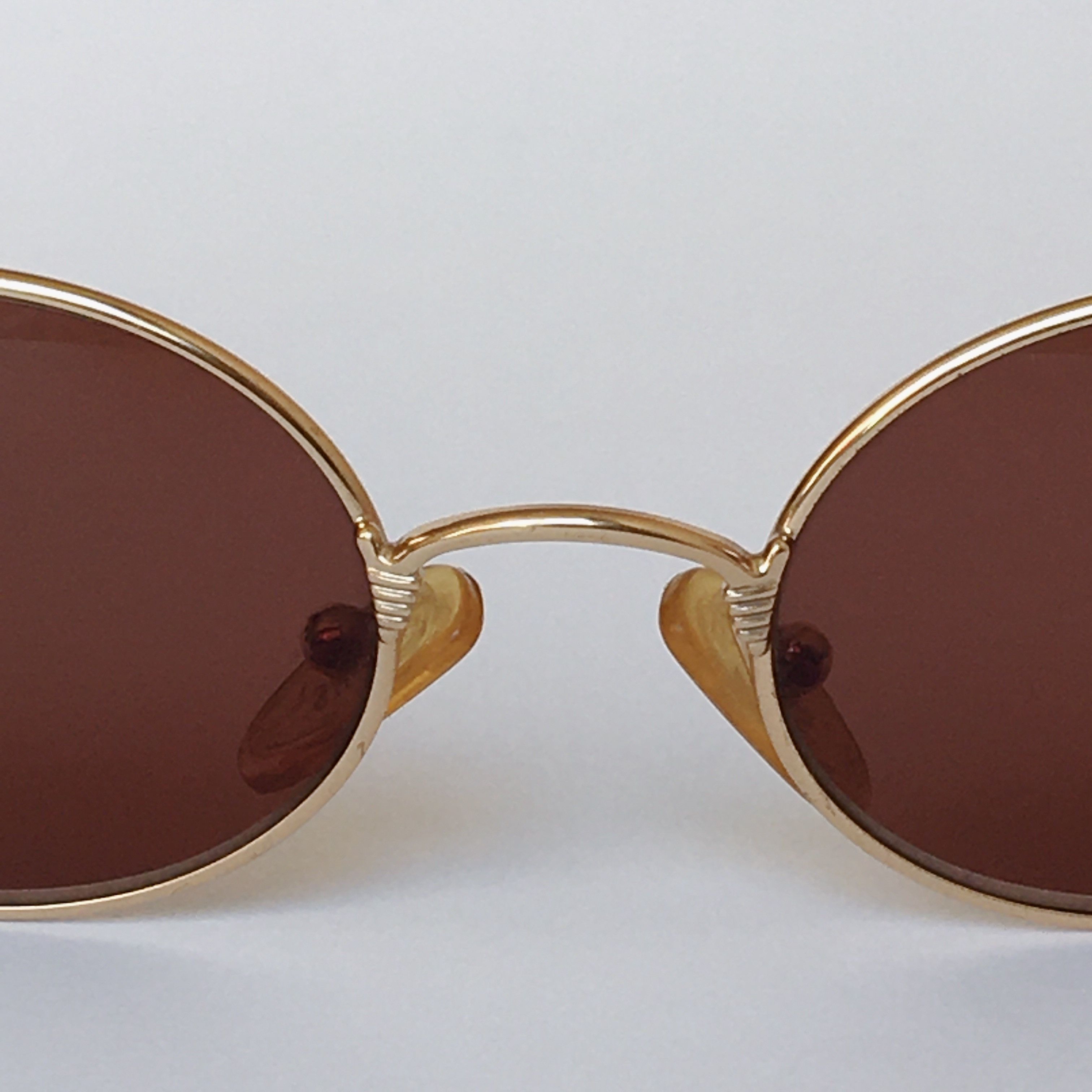 Vintage YANKS Vintage Oval Sunglasses Gold Frame 90s NOS Size ONE SIZE - 5 Thumbnail