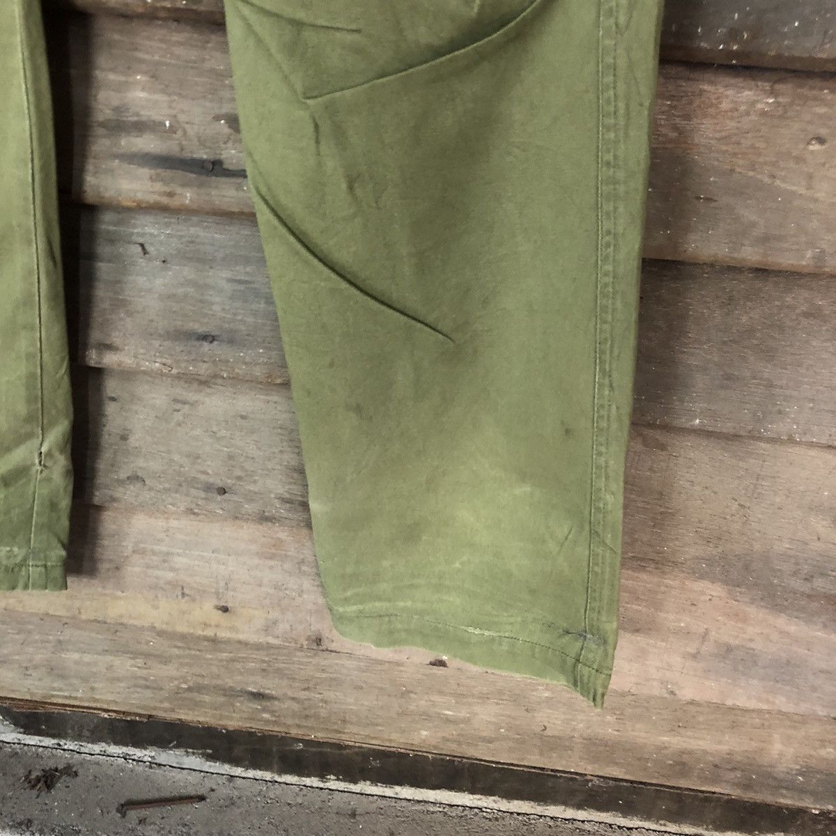 Japanese Brand Titi Caca Green Cargo Multipocket Pants #6786 Size US 31 - 9 Thumbnail