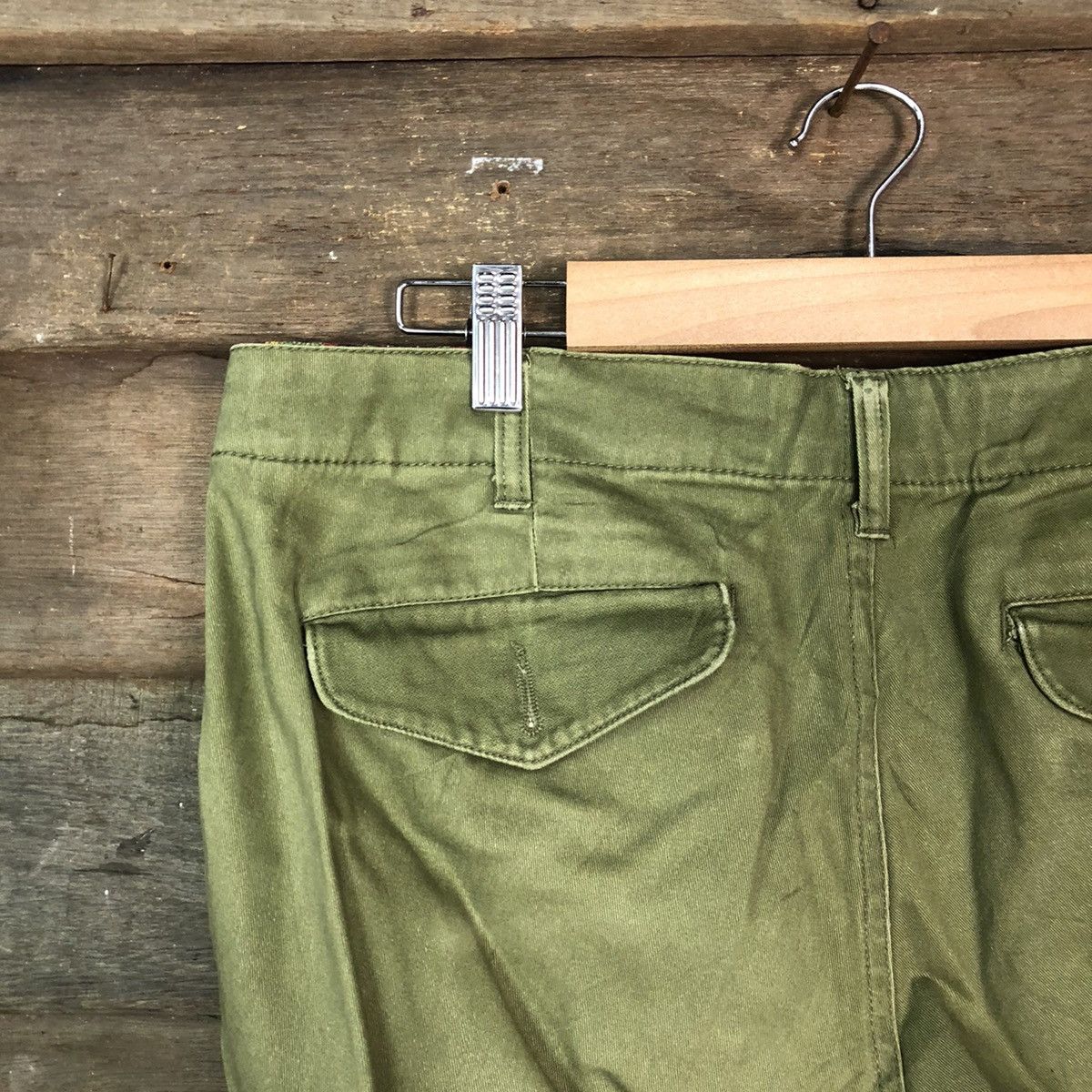 Japanese Brand Titi Caca Green Cargo Multipocket Pants #6786 Size US 31 - 13 Thumbnail