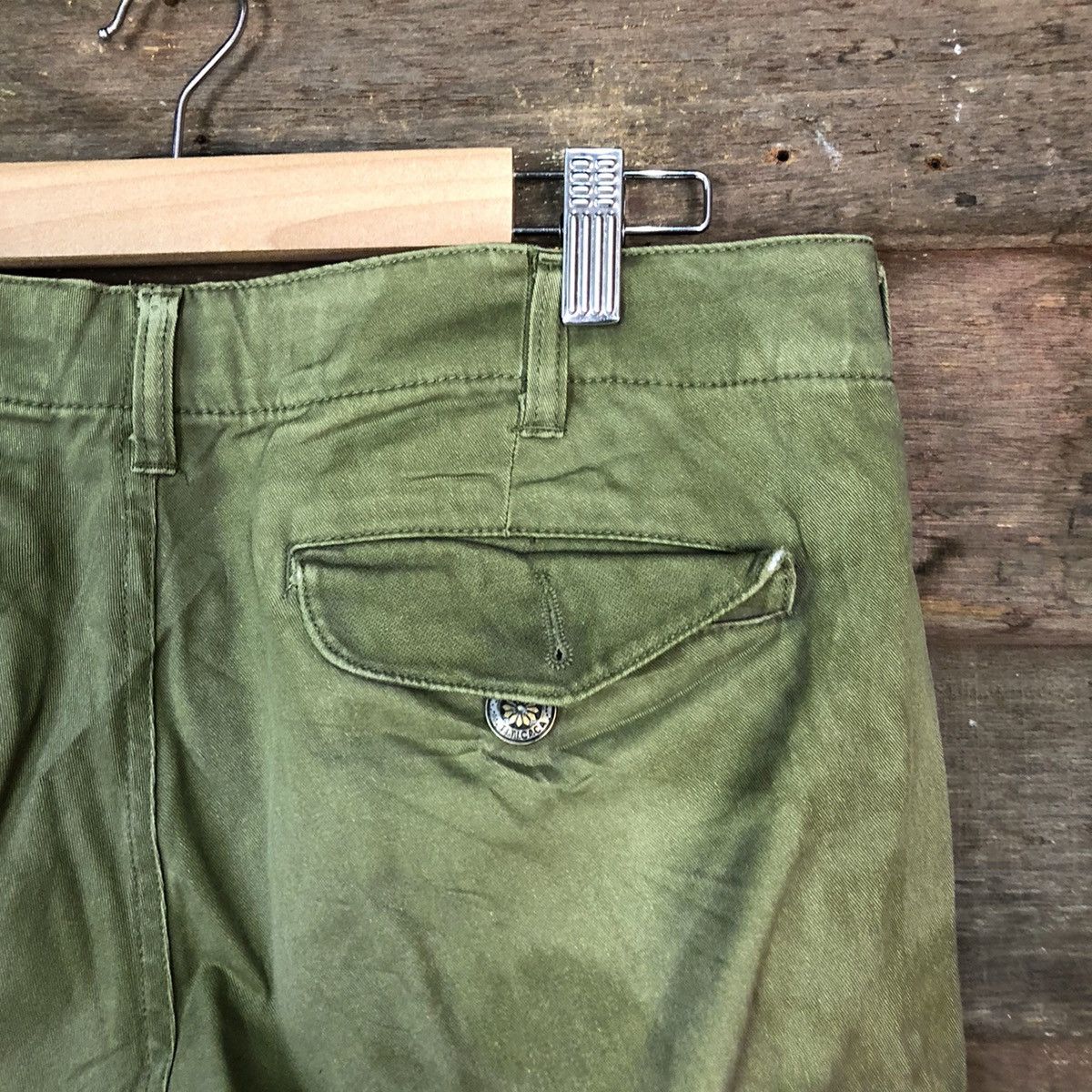 Japanese Brand Titi Caca Green Cargo Multipocket Pants #6786 Size US 31 - 14 Thumbnail