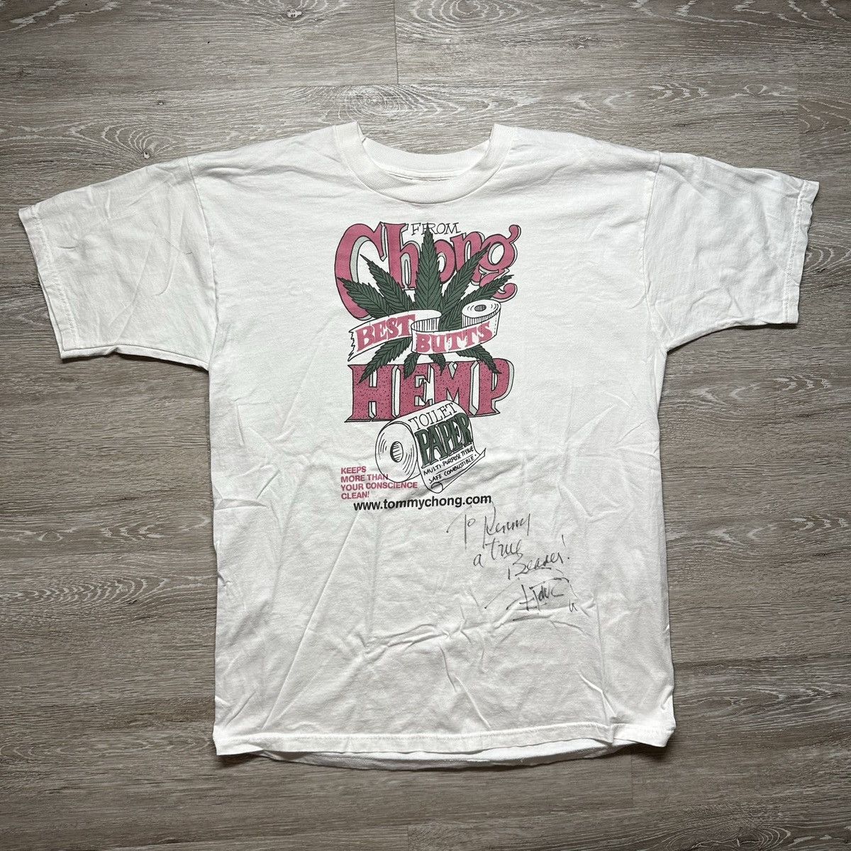 Vintage Tommy Chong smoke shop grand opening shirt