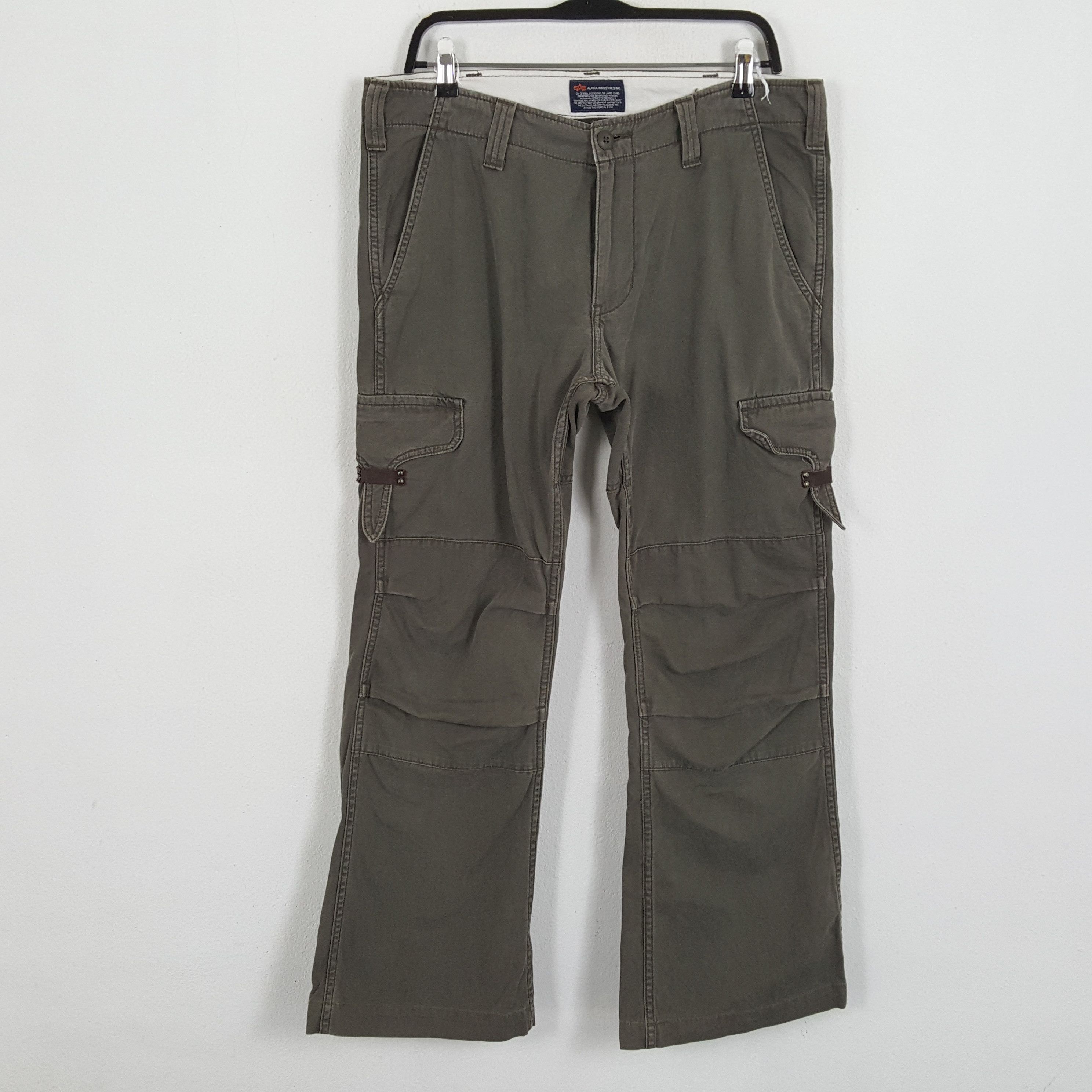 Alpha Industries × Vintage ALPHA INDUSTRIES Cargo Tactical Pockets Streetwear Pants Size US 35 - 1 Thumbnail