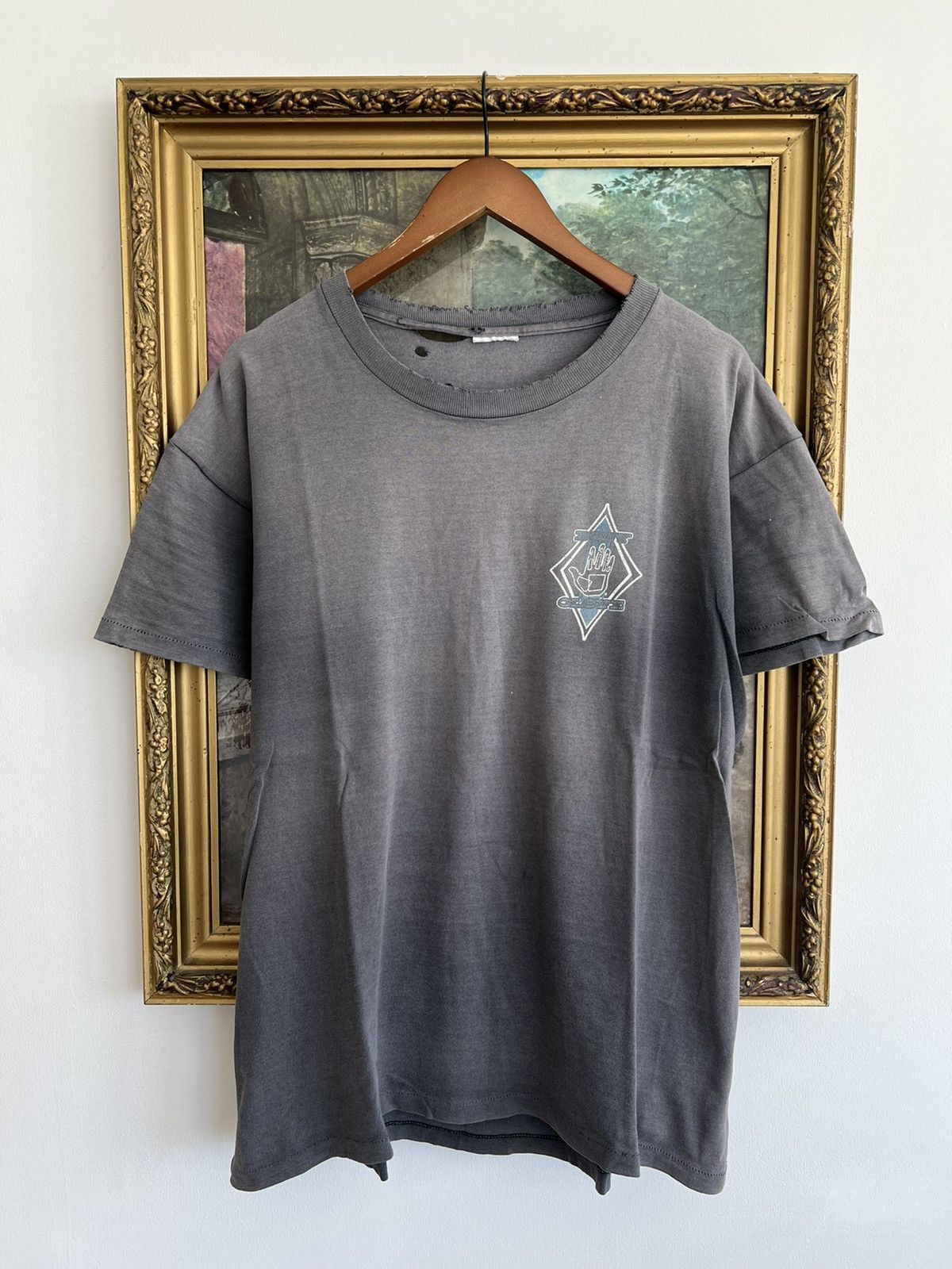 Body Glove × Vintage Vintage 1995 Body Glove Thrashed Faded Black Tee (Surf Style Size US XL / EU 56 / 4 - 2 Thumbnail