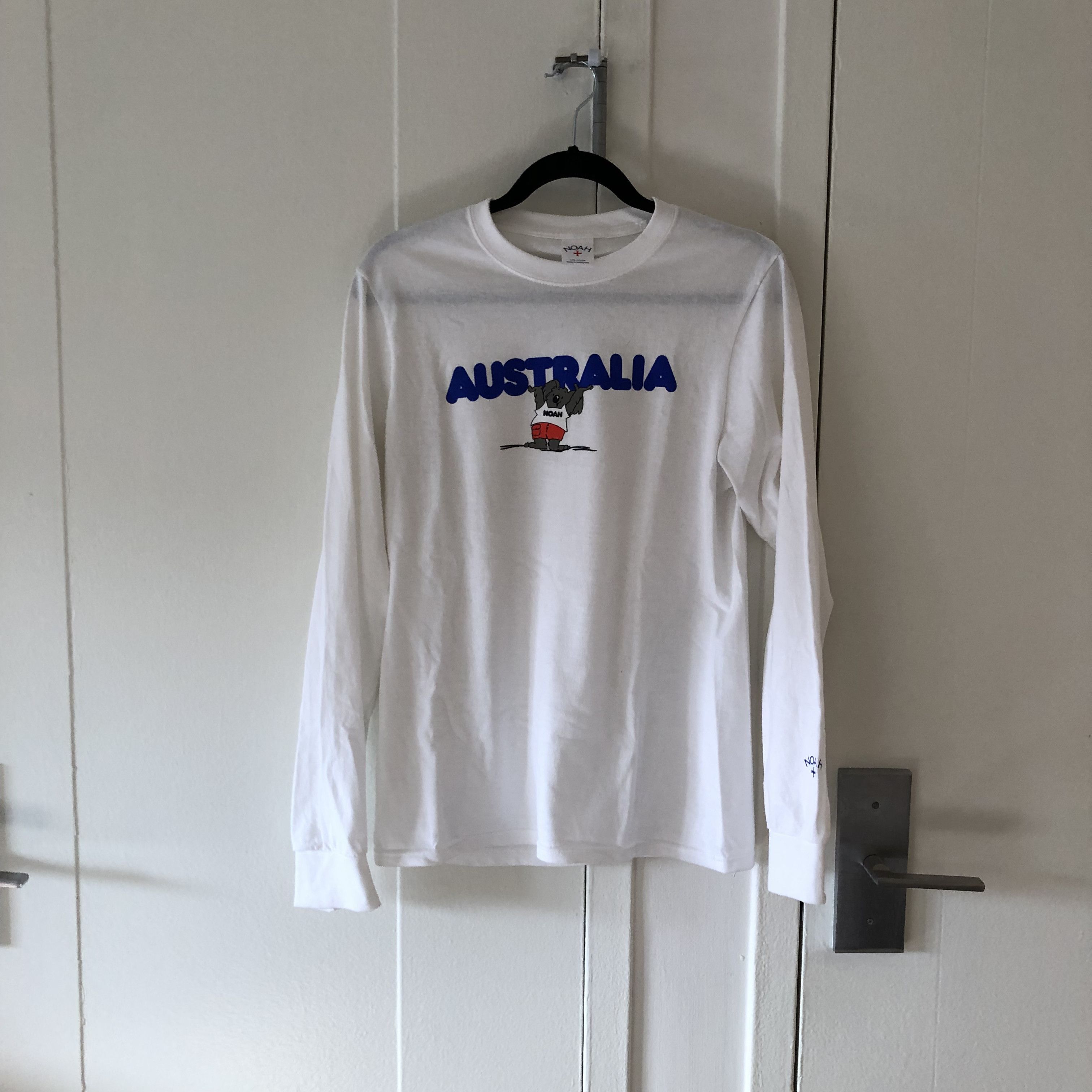 image of Noah Australia Relief L/s in White, Men's (Size Small)