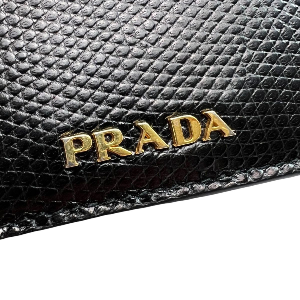 Prada Prada Lizard Card Holder Wallet Size ONE SIZE - 6 Thumbnail