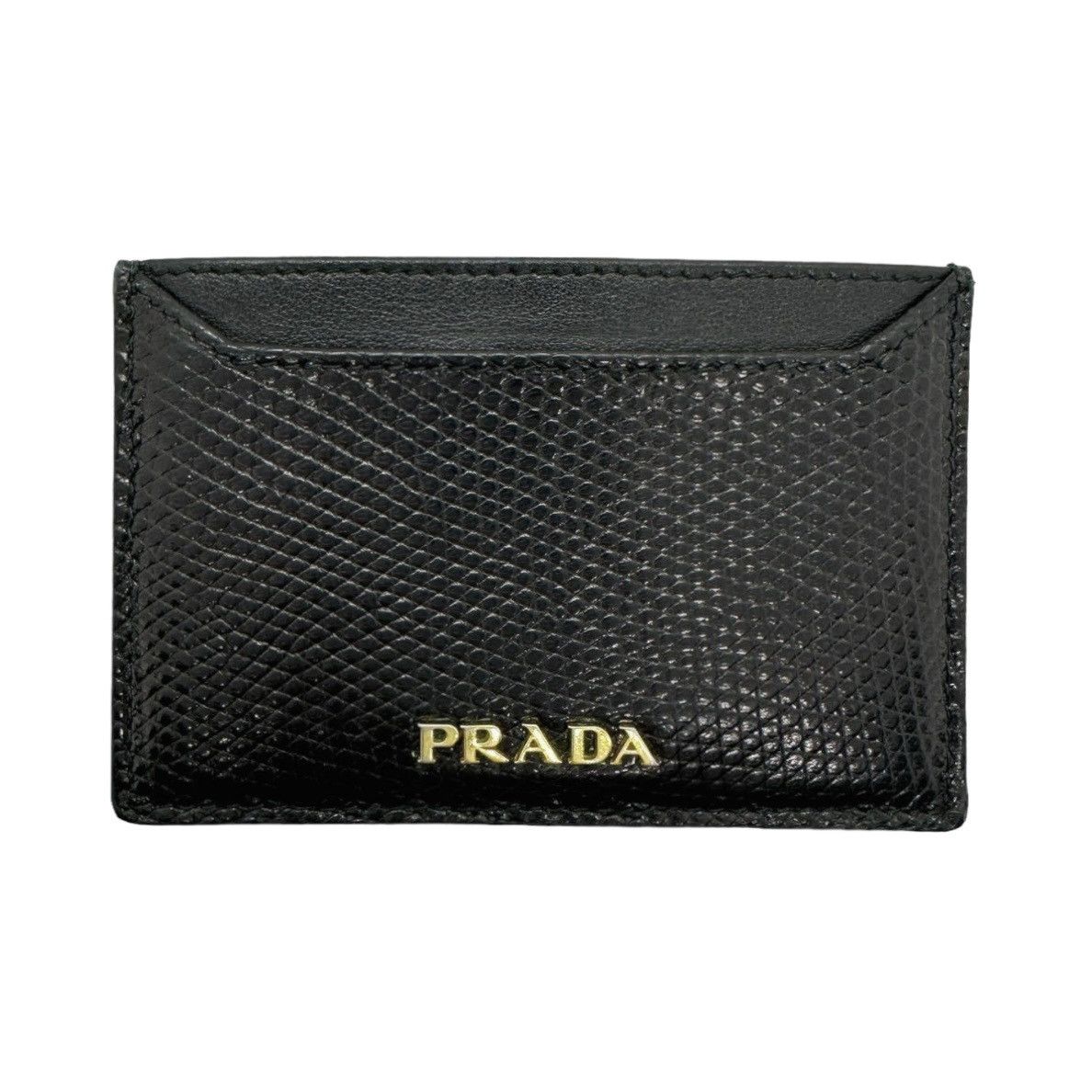 Prada Prada Lizard Card Holder Wallet Size ONE SIZE - 1 Thumbnail