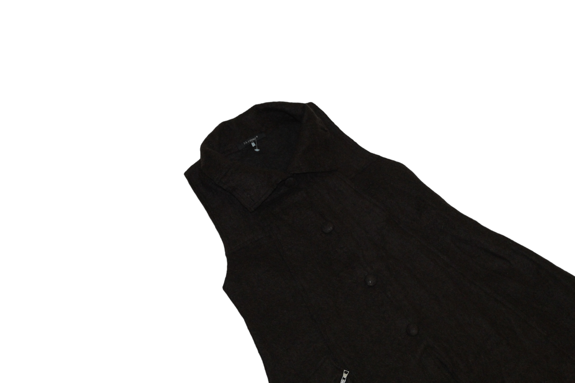 Other FA concept Paris Brush Wool Sleeveless Trapeze Tunic Gilet Size M / US 6-8 / IT 42-44 - 7 Thumbnail