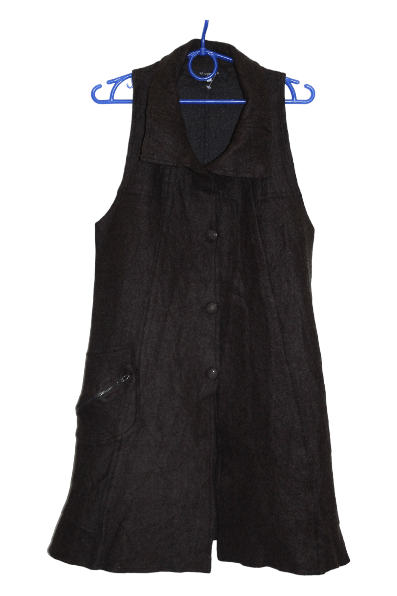 Other FA concept Paris Brush Wool Sleeveless Trapeze Tunic Gilet Size M / US 6-8 / IT 42-44 - 1 Thumbnail