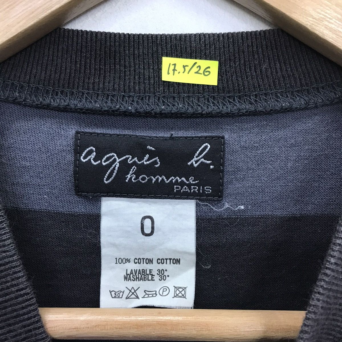 Rare!! Agnes B. Homme Paris Stripe tee