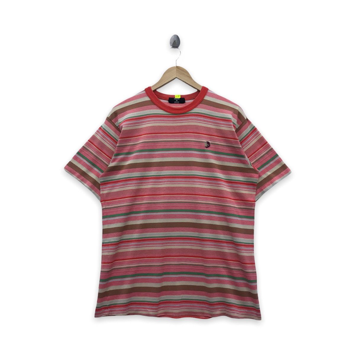 トップス 00s CABANE de ZUCCA Spangles Design Tops Rare!! CABANE de ZUCCA Stripe tee