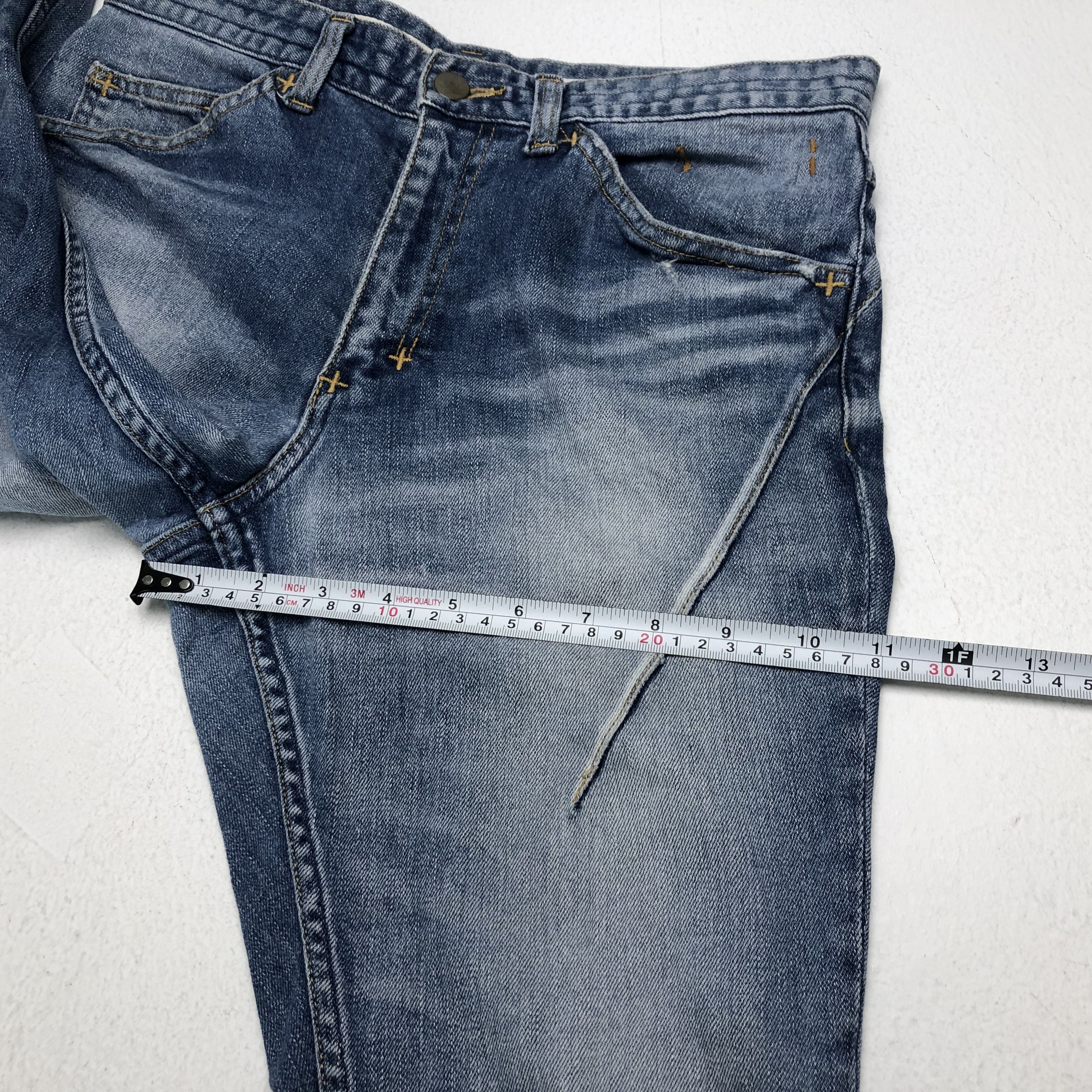 Number (N)ine Vintage Number Nine Custom Big Logo Distressted Denim Size US 30 / EU 46 - 9 Thumbnail