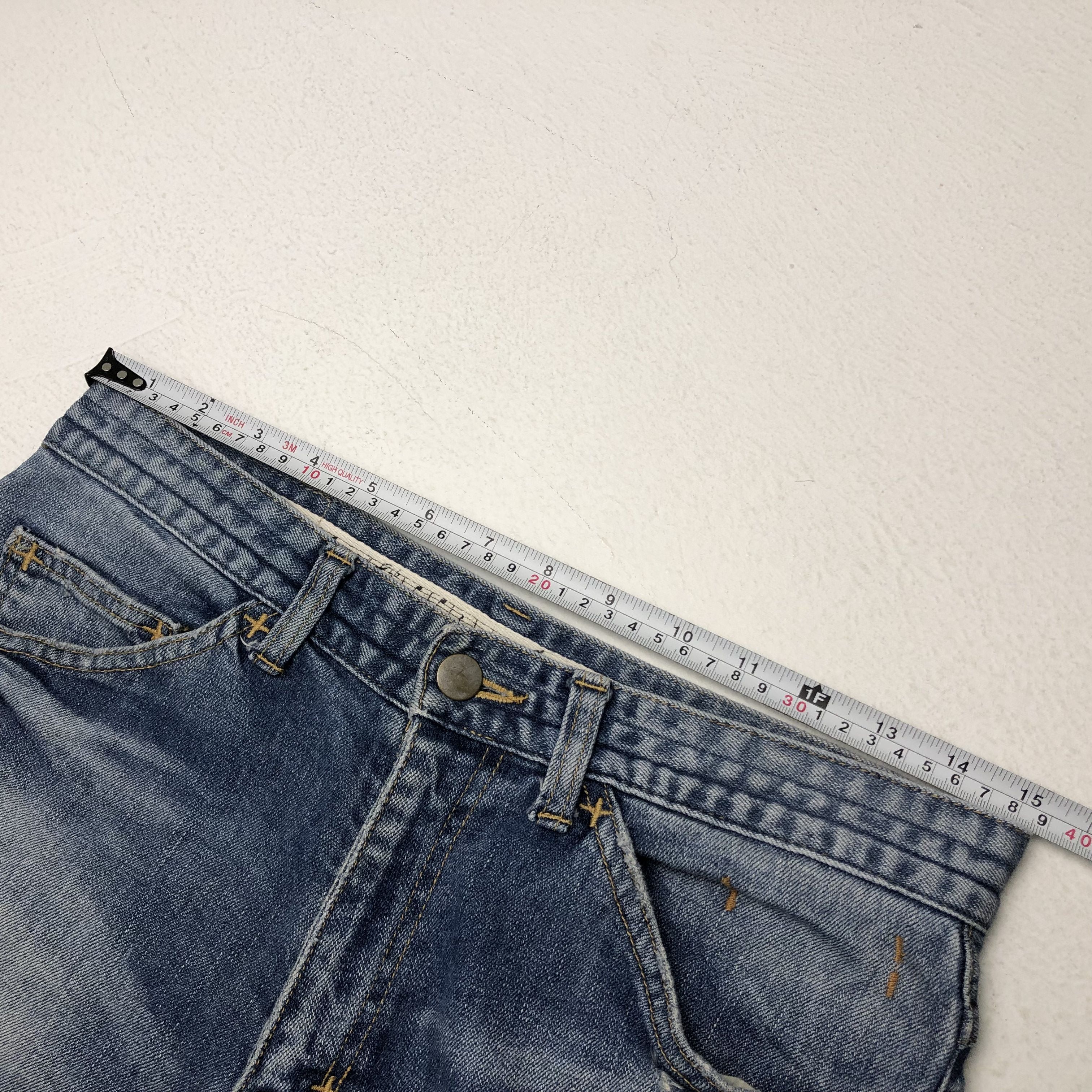 Number (N)ine Vintage Number Nine Custom Big Logo Distressted Denim Size US 30 / EU 46 - 7 Thumbnail