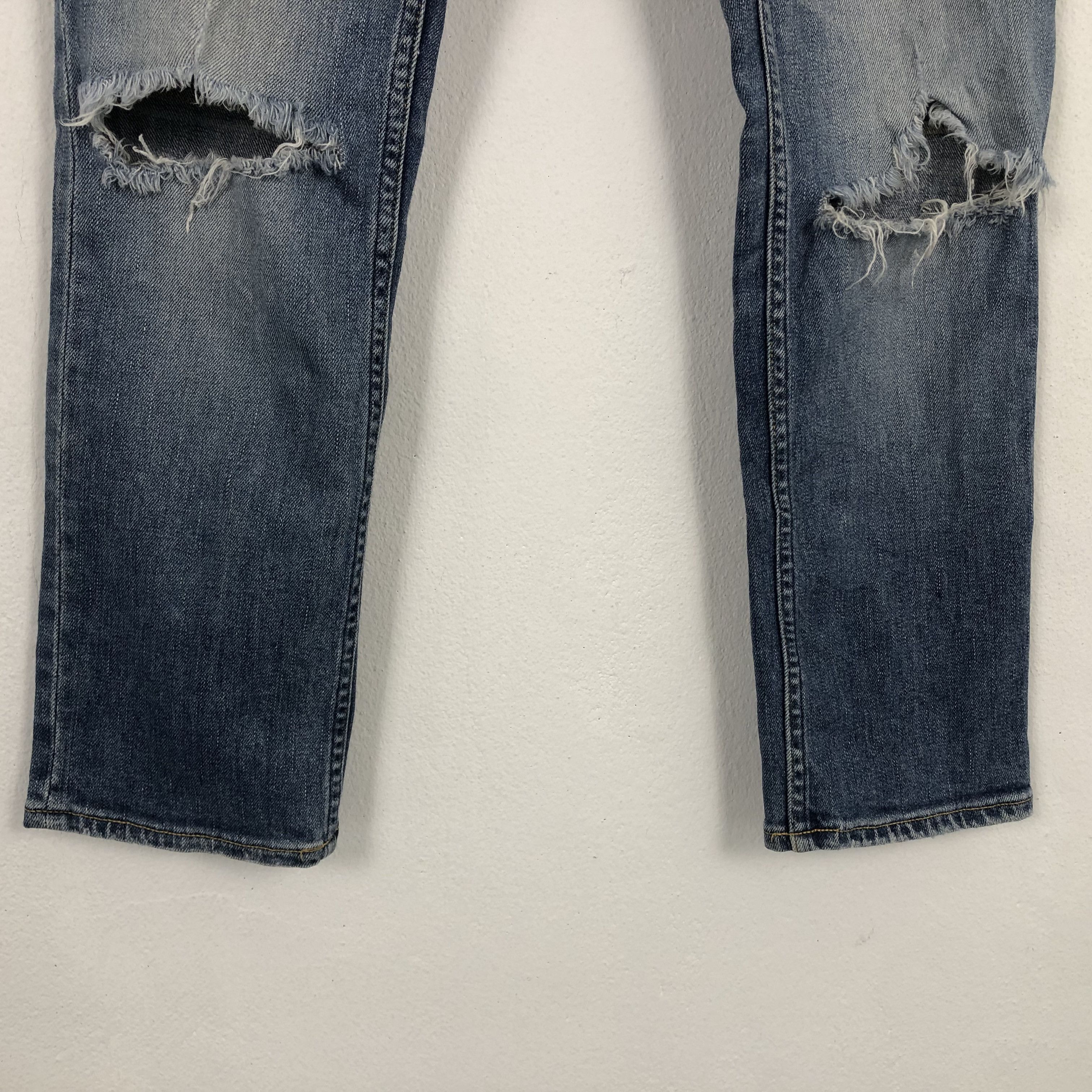 Number (N)ine Vintage Number Nine Custom Big Logo Distressted Denim Size US 30 / EU 46 - 4 Thumbnail