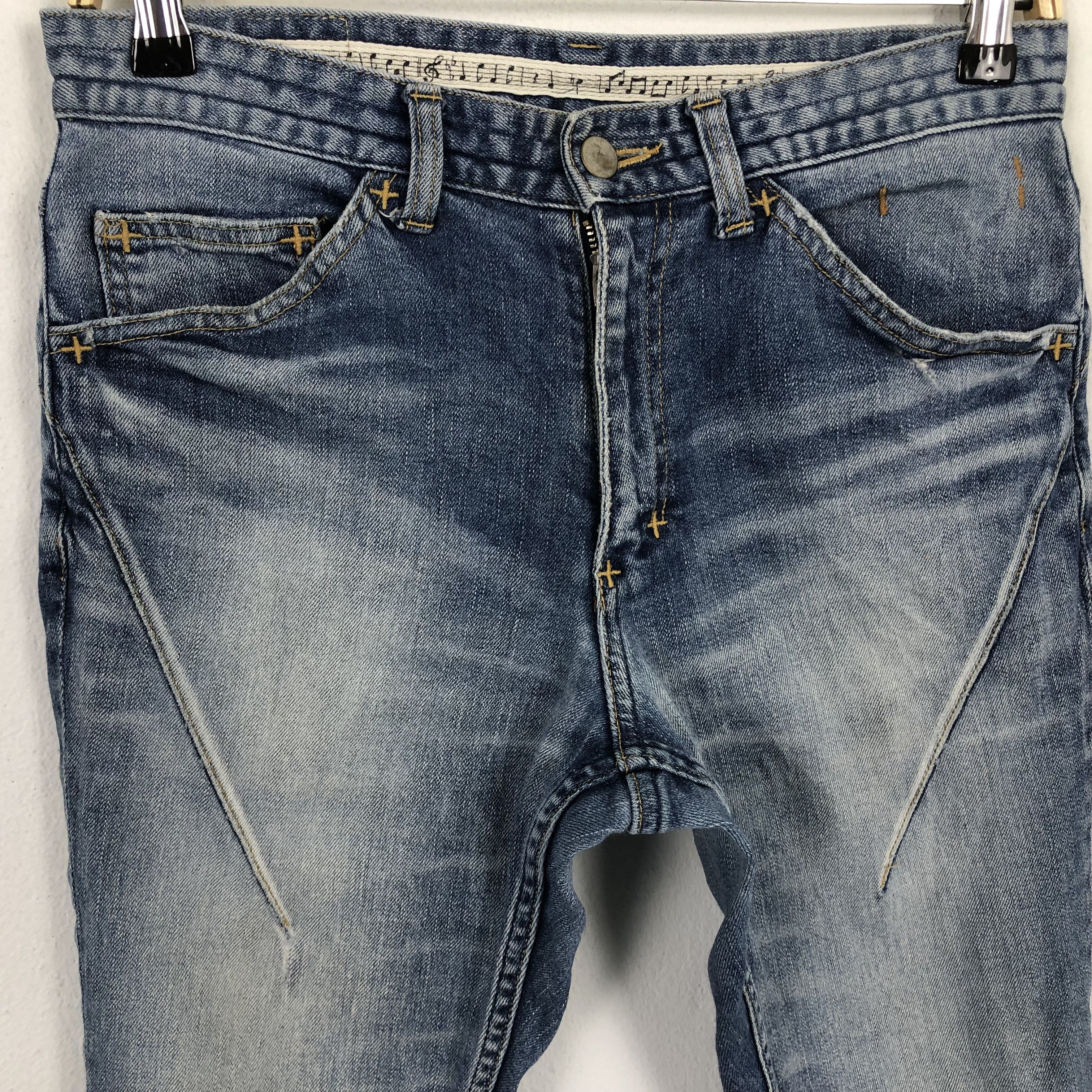 Number (N)ine Vintage Number Nine Custom Big Logo Distressted Denim Size US 30 / EU 46 - 3 Thumbnail
