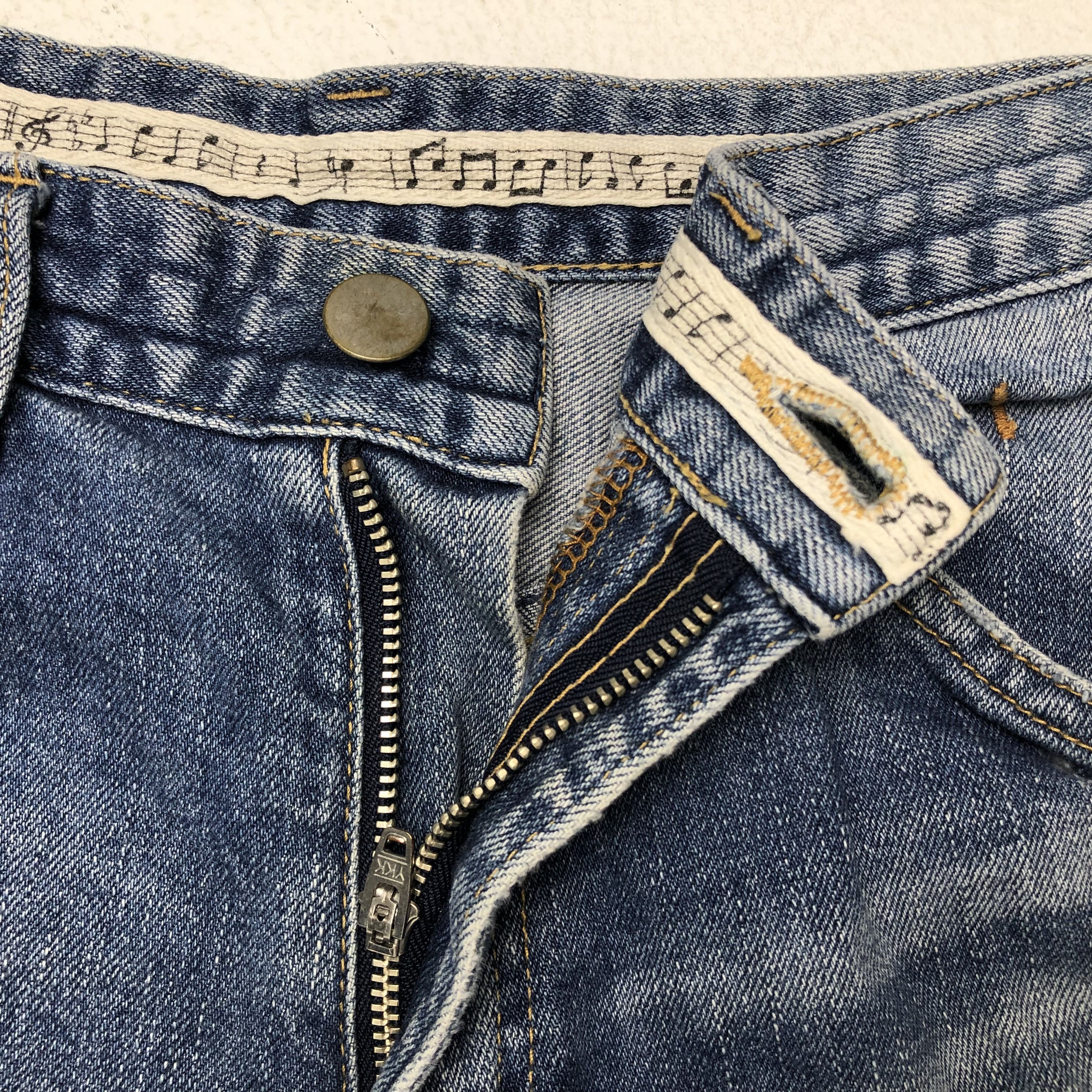Number (N)ine Vintage Number Nine Custom Big Logo Distressted Denim Size US 30 / EU 46 - 12 Thumbnail