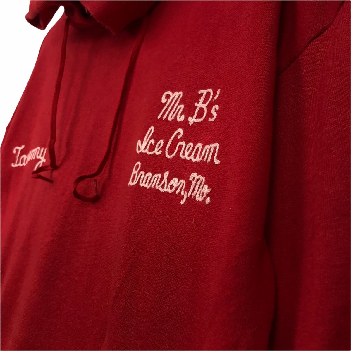 Vintage Vintage 90s MR B’S ICE CREAM Parlor Branson Red Hoodie Size US L / EU 52-54 / 3 - 5 Thumbnail