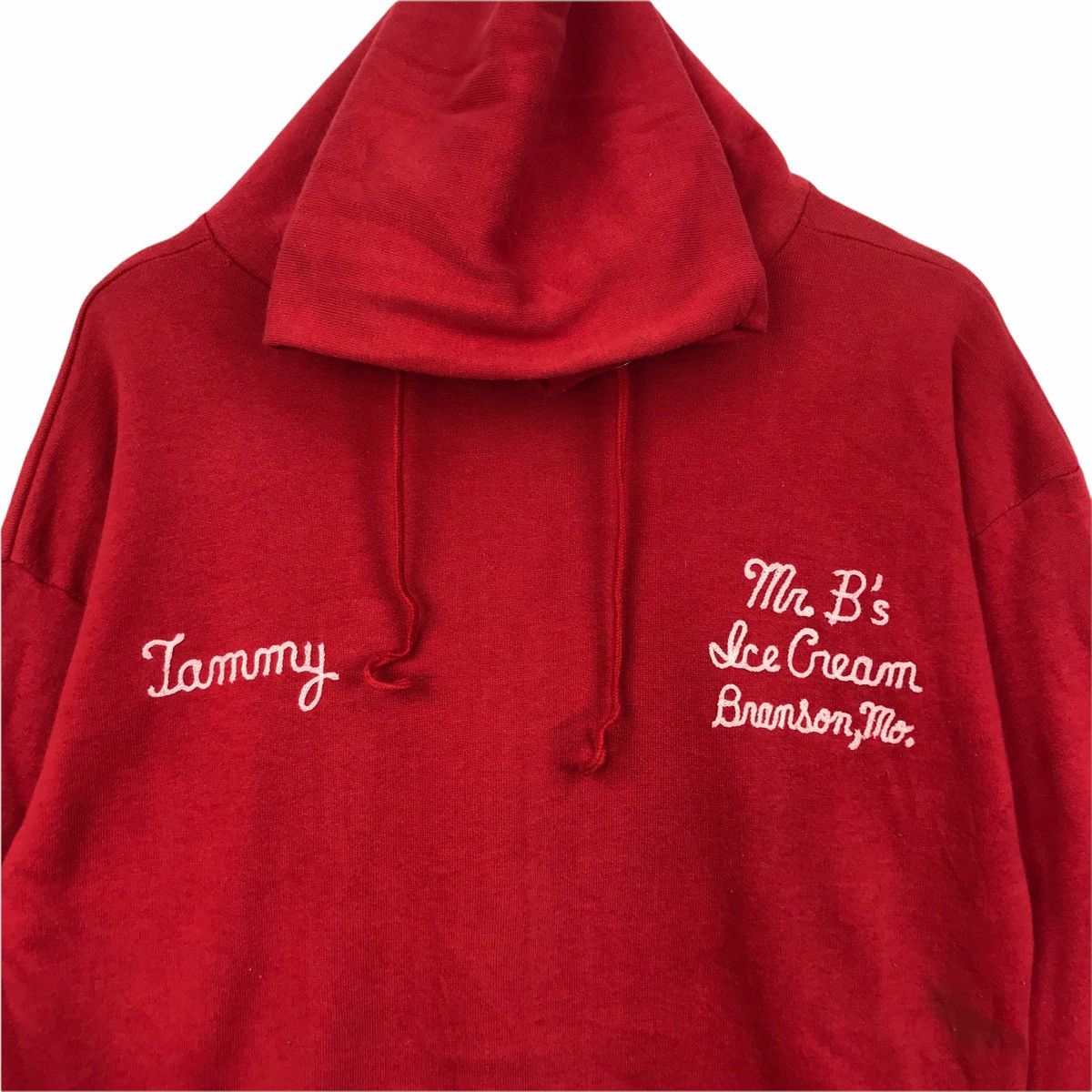 Vintage Vintage 90s MR B’S ICE CREAM Parlor Branson Red Hoodie Size US L / EU 52-54 / 3 - 3 Thumbnail