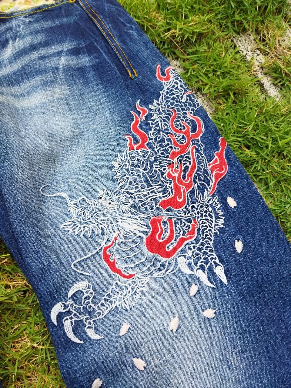 Eternal Vintage Eternal Japan Dragon Embroidery Jeans Size US 32 / EU 48 - 5 Thumbnail
