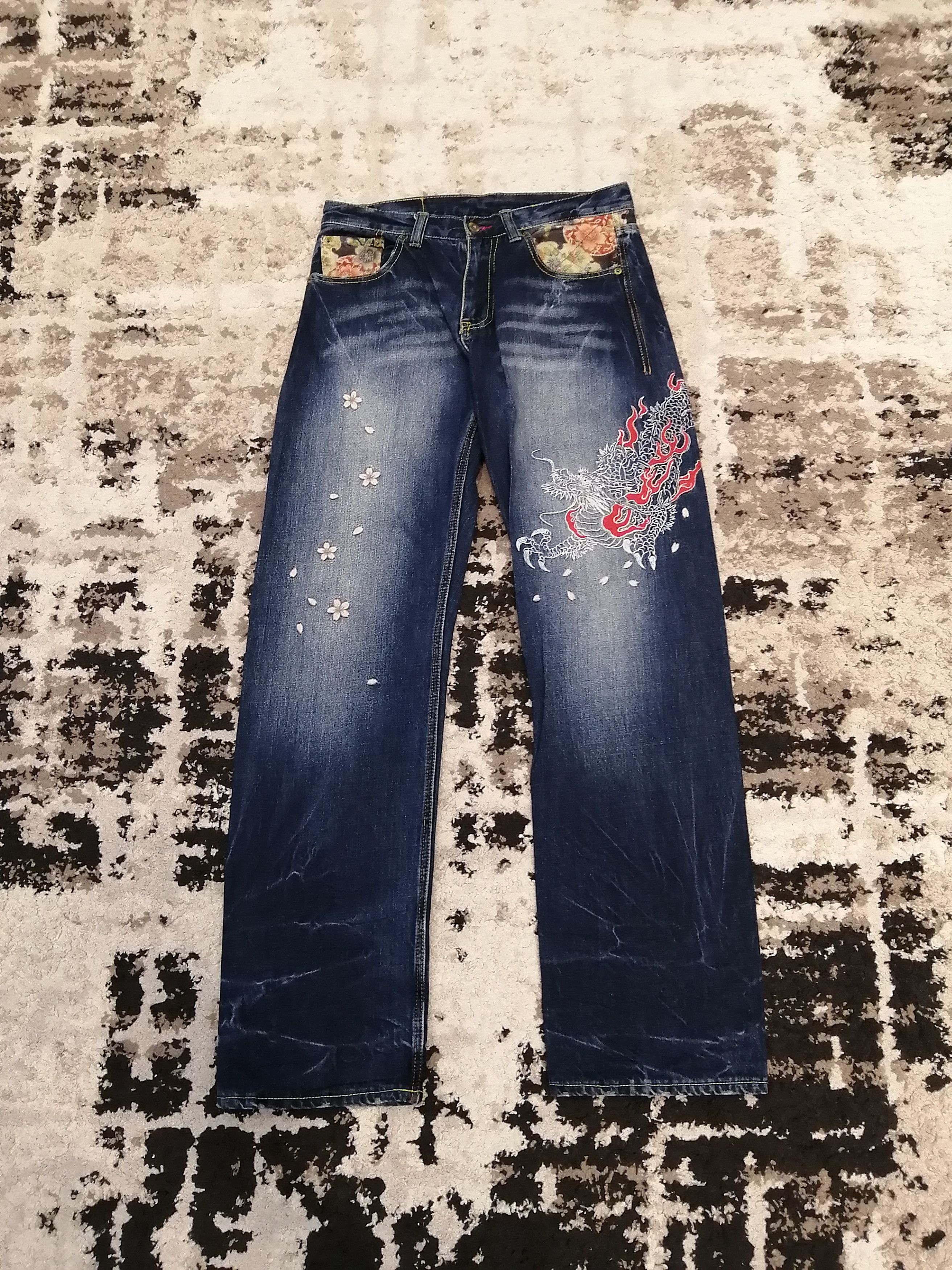 Eternal Vintage Eternal Japan Dragon Embroidery Jeans Size US 32 / EU 48 - 12 Thumbnail