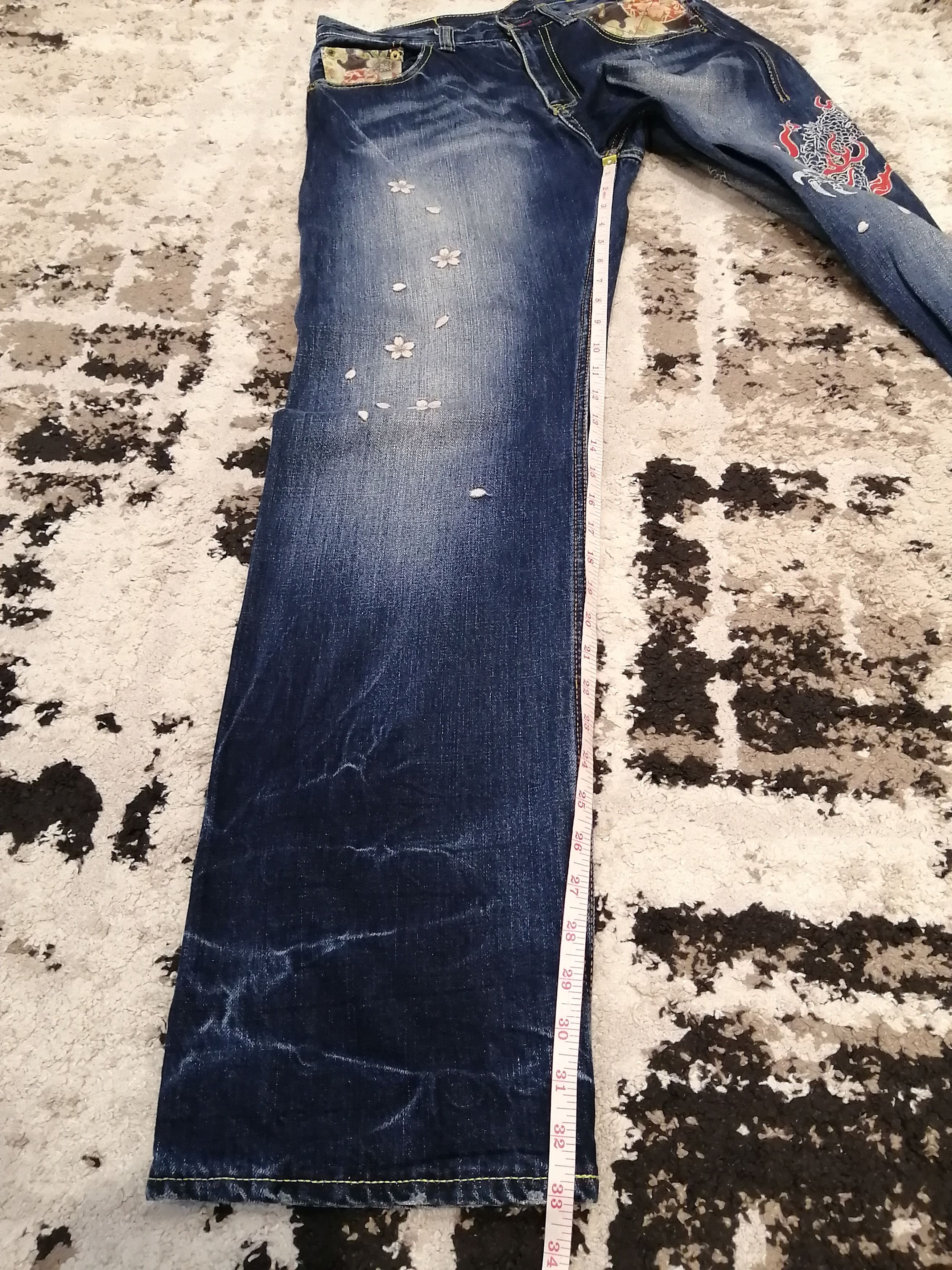 Eternal Vintage Eternal Japan Dragon Embroidery Jeans Size US 32 / EU 48 - 18 Thumbnail