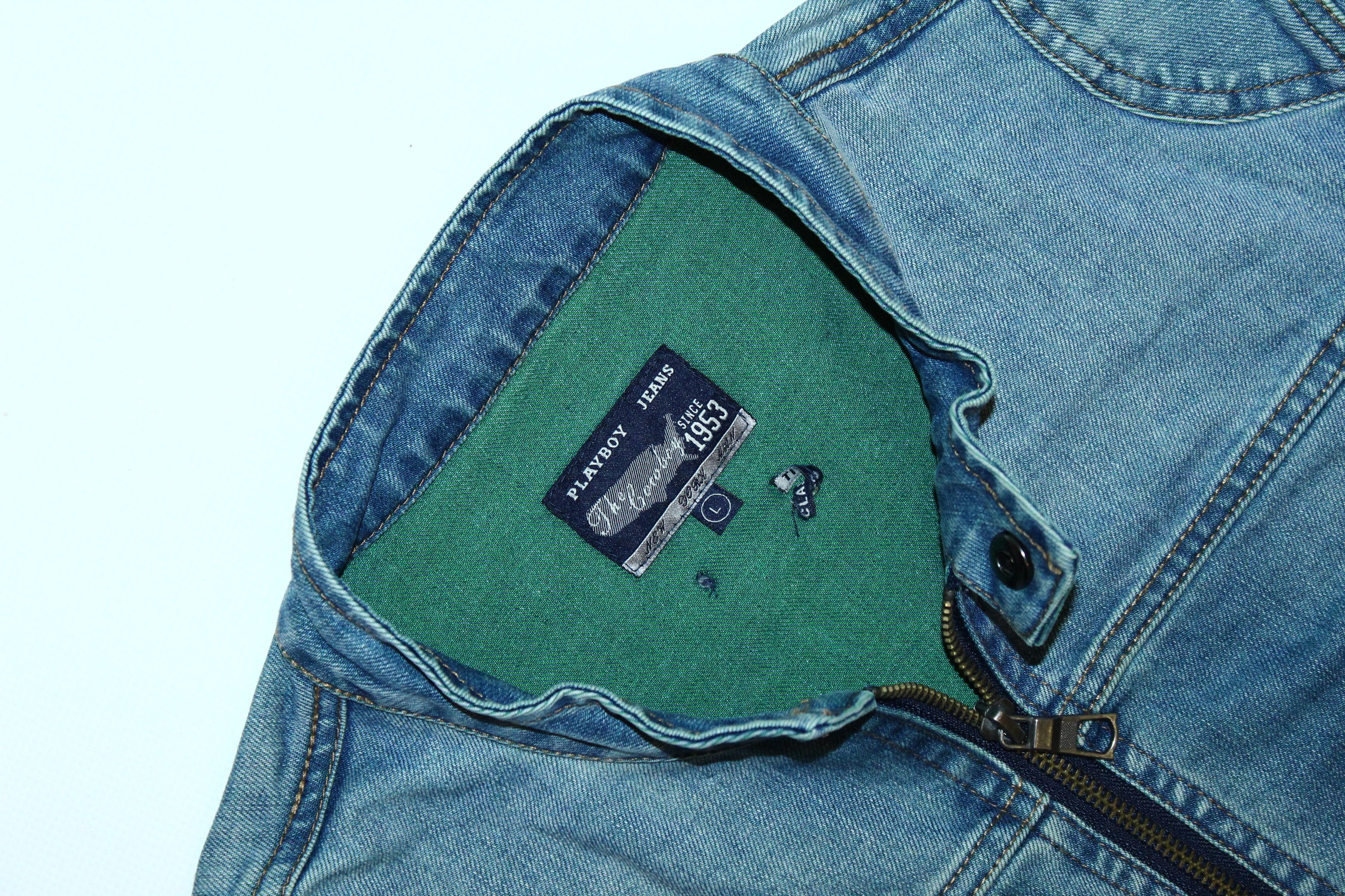 Japanese Brand RARE VTG🔥 Playboy Jeans The Cowboy Zipper Denim Jacket Size US M / EU 48-50 / 2 - 3 Thumbnail