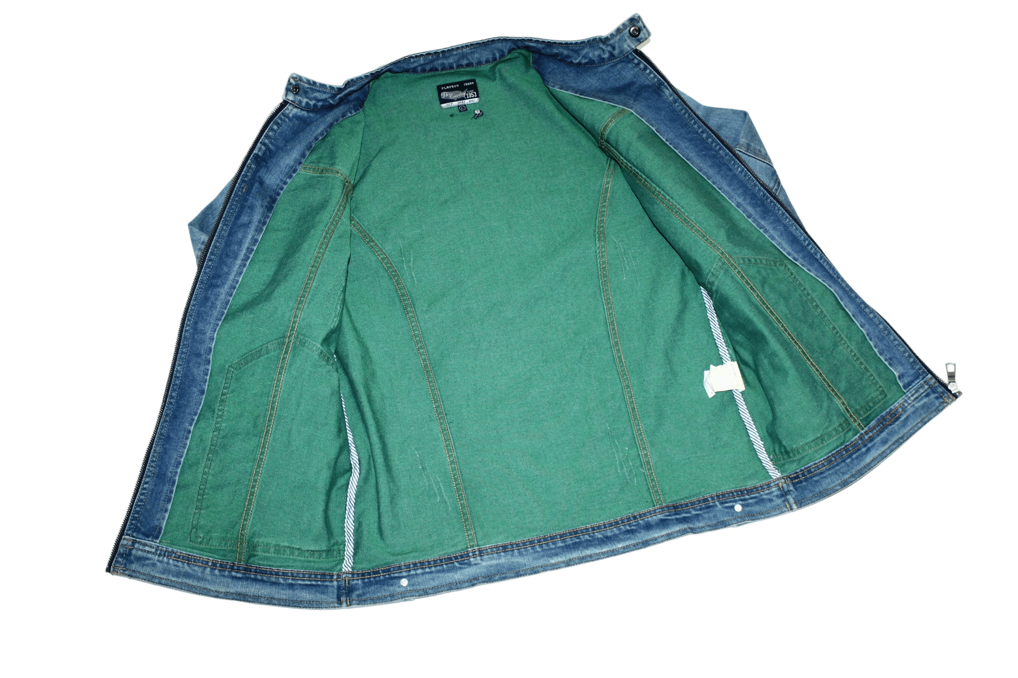 Japanese Brand RARE VTG🔥 Playboy Jeans The Cowboy Zipper Denim Jacket Size US M / EU 48-50 / 2 - 4 Thumbnail