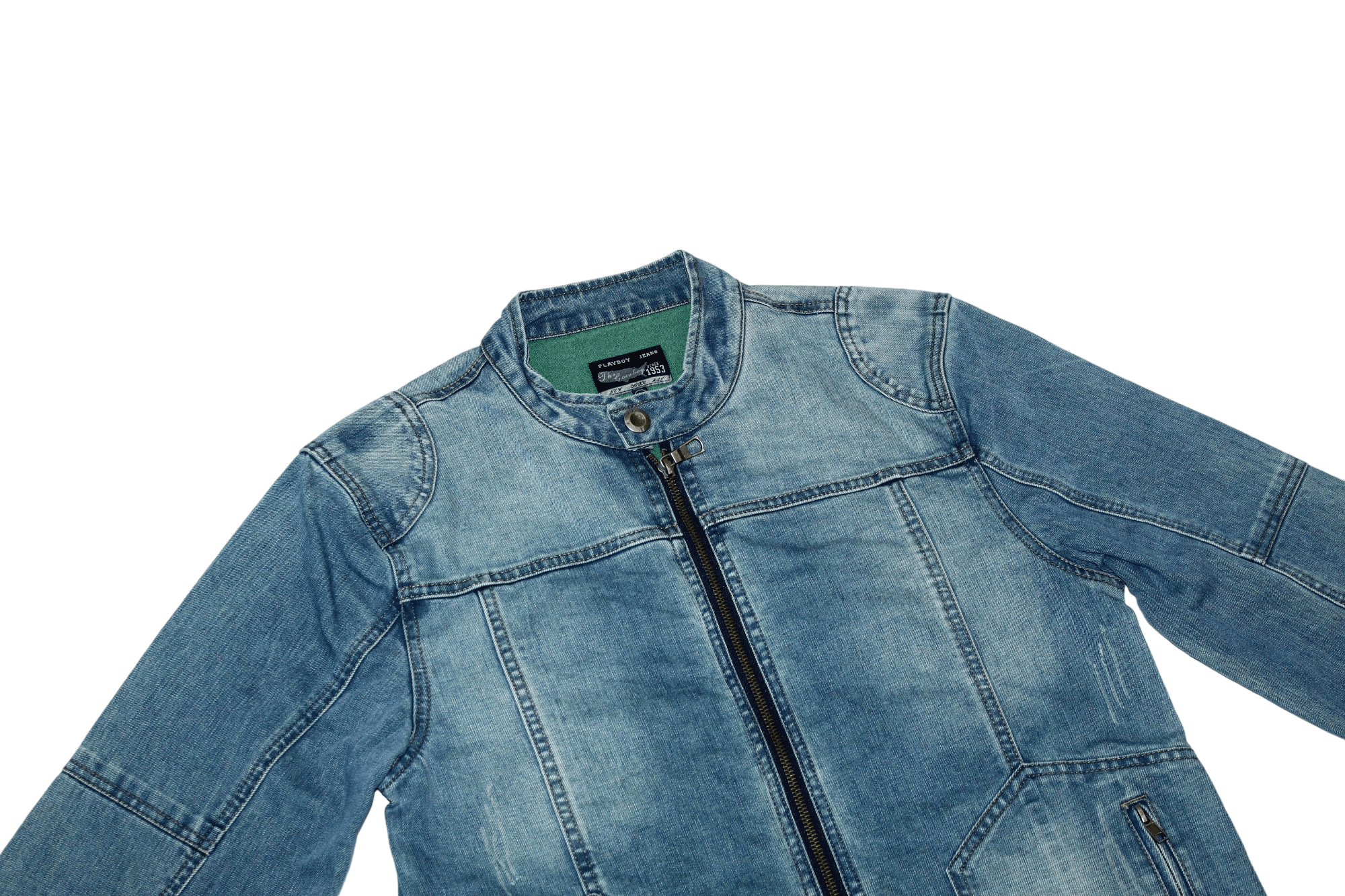 Japanese Brand RARE VTG🔥 Playboy Jeans The Cowboy Zipper Denim Jacket Size US M / EU 48-50 / 2 - 6 Thumbnail