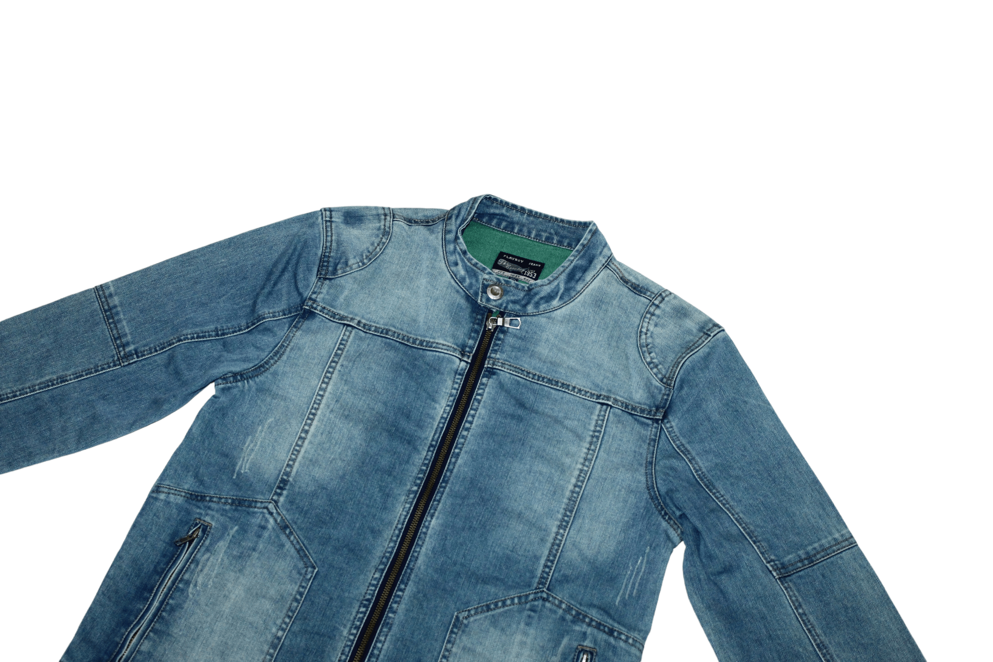 Japanese Brand RARE VTG🔥 Playboy Jeans The Cowboy Zipper Denim Jacket Size US M / EU 48-50 / 2 - 2 Thumbnail