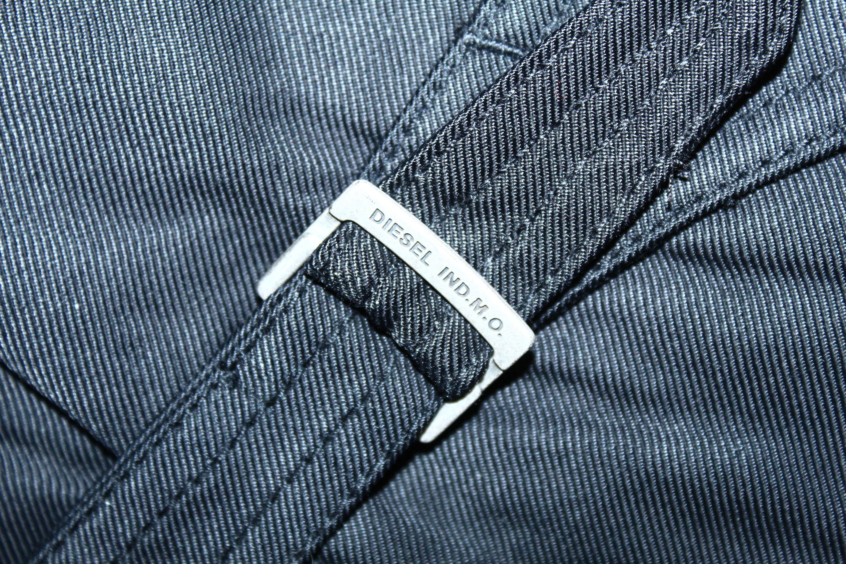 Diesel Diesel Slim Fit Big Logo Embroid Plaid Denim Casual Vest Size US M / EU 48-50 / 2 - 10 Thumbnail