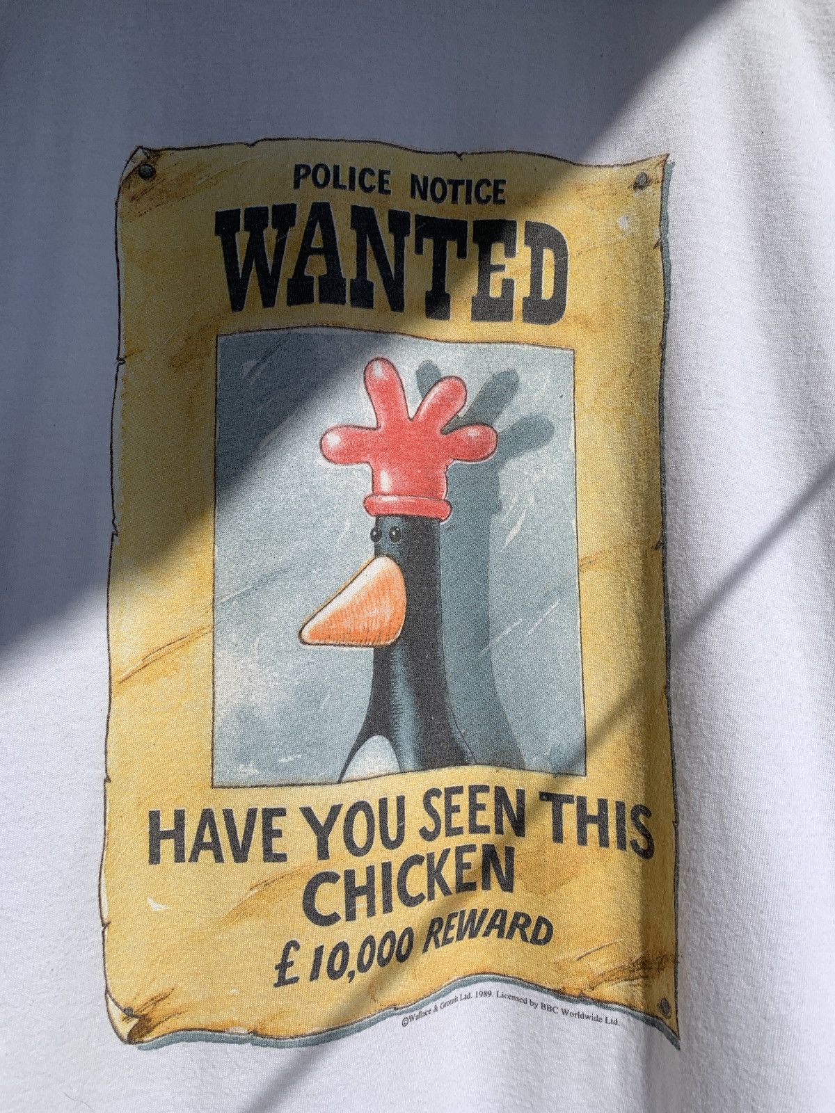 Cartoon Network 1989 Vintage Wallace & Gromit Wanted Chicken T-Shirt Size US L / EU 52-54 / 3 - 6 Thumbnail