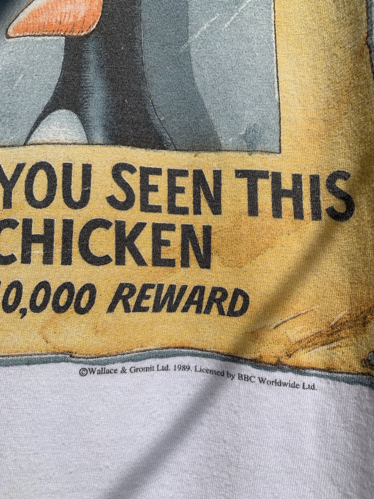 Cartoon Network 1989 Vintage Wallace & Gromit Wanted Chicken T-Shirt Size US L / EU 52-54 / 3 - 7 Thumbnail
