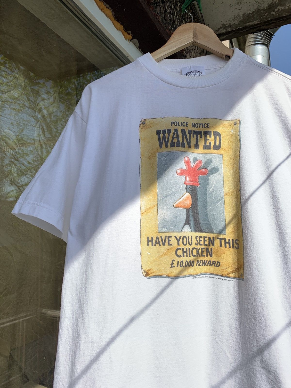 Cartoon Network 1989 Vintage Wallace & Gromit Wanted Chicken T-Shirt Size US L / EU 52-54 / 3 - 2 Thumbnail