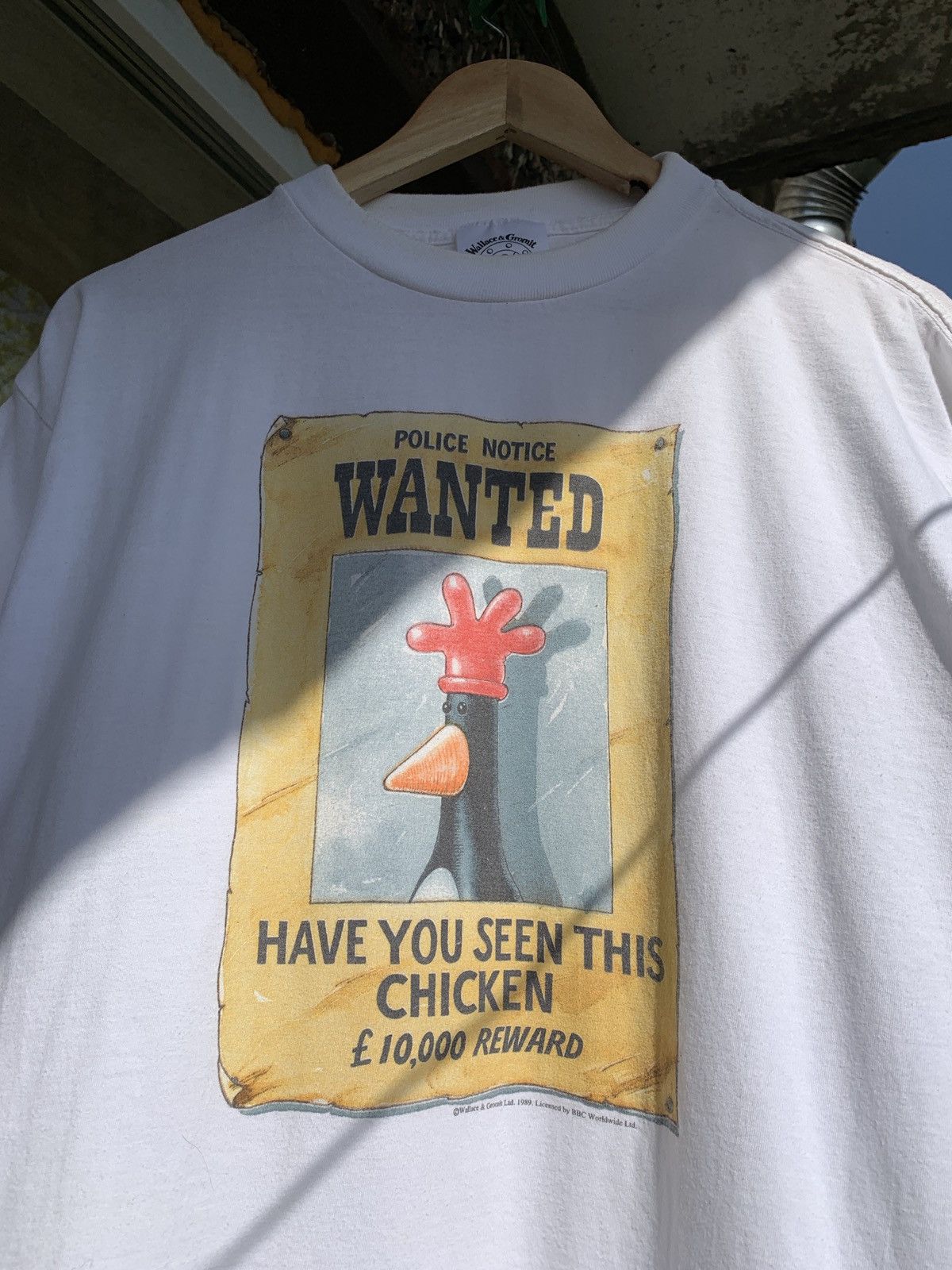 Cartoon Network 1989 Vintage Wallace & Gromit Wanted Chicken T-Shirt Size US L / EU 52-54 / 3 - 4 Thumbnail